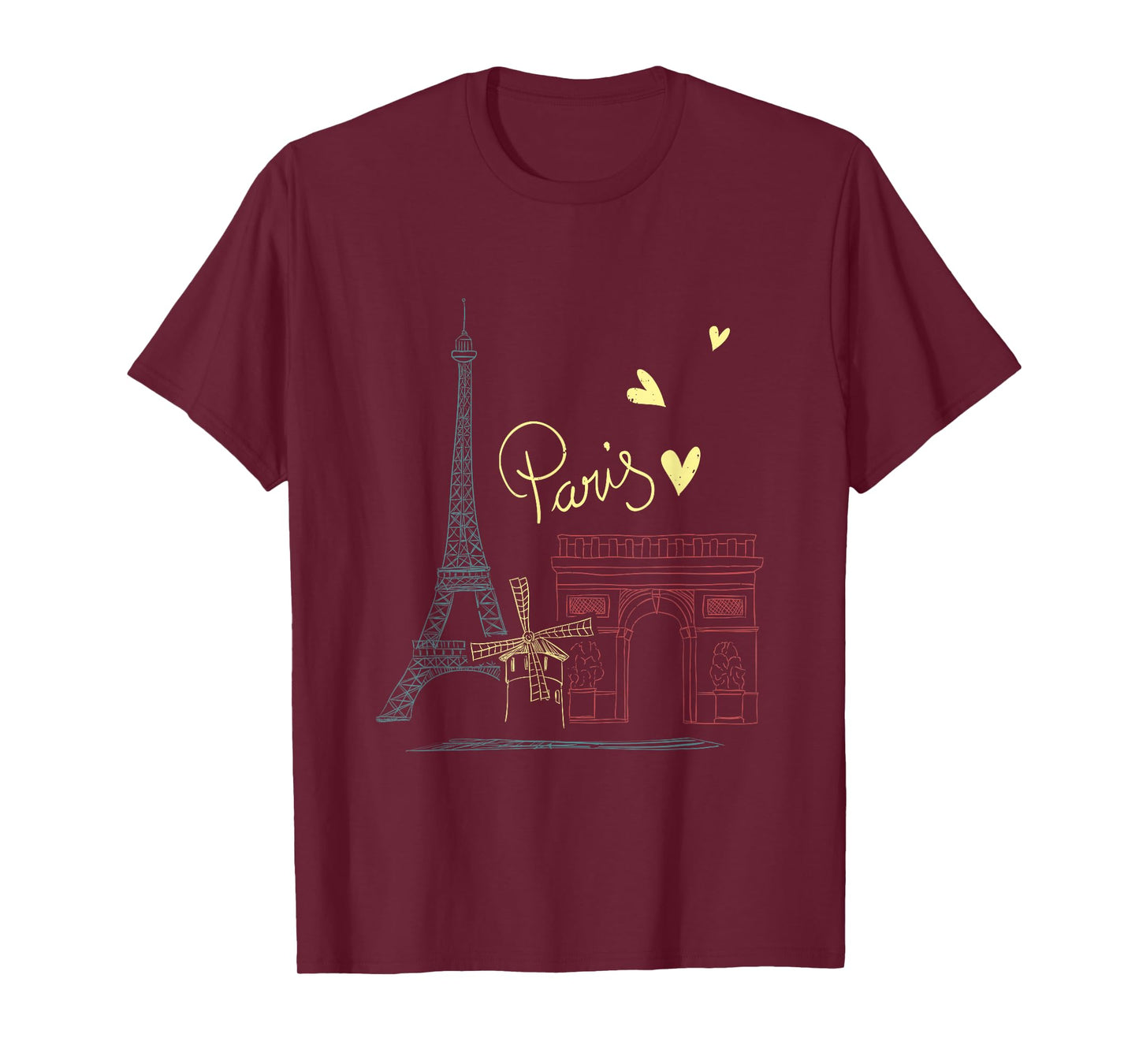 Paris Vacation France Holiday Eiffel Tower Love Paris T-Shirt