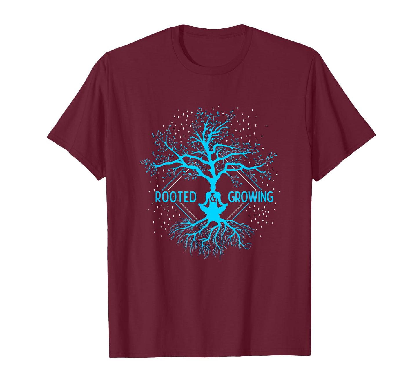 Yoga Rooted & Growing Meditation Tree Of Life Yoga T-Shirt