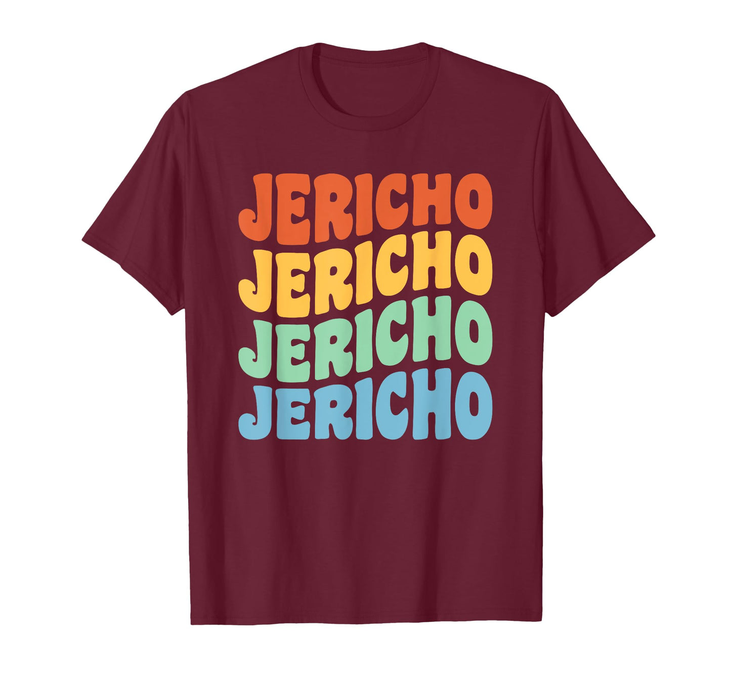 Jericho First Name Retro Groovy Personalized T-Shirt