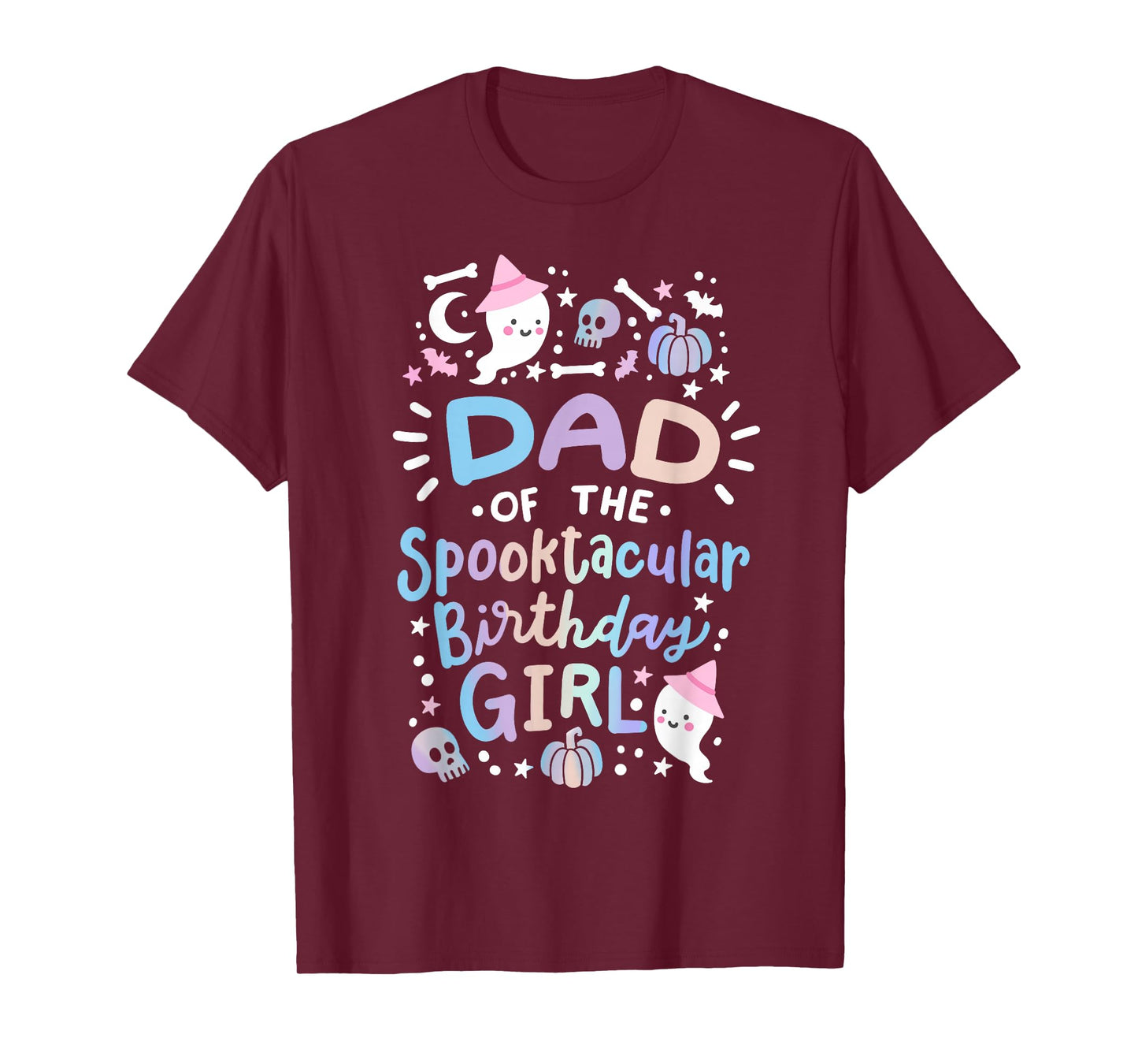 Dad of the Spooktacular Birthday Girl Halloween Family T-Shirt