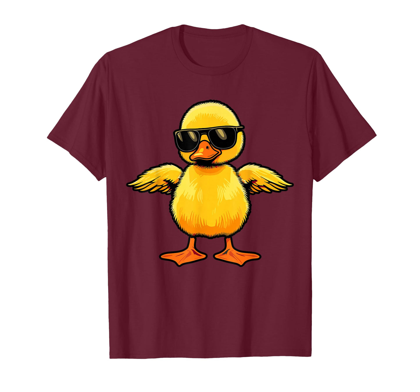 Yellow Duck in Sunglasses Retro Duck T-Shirt