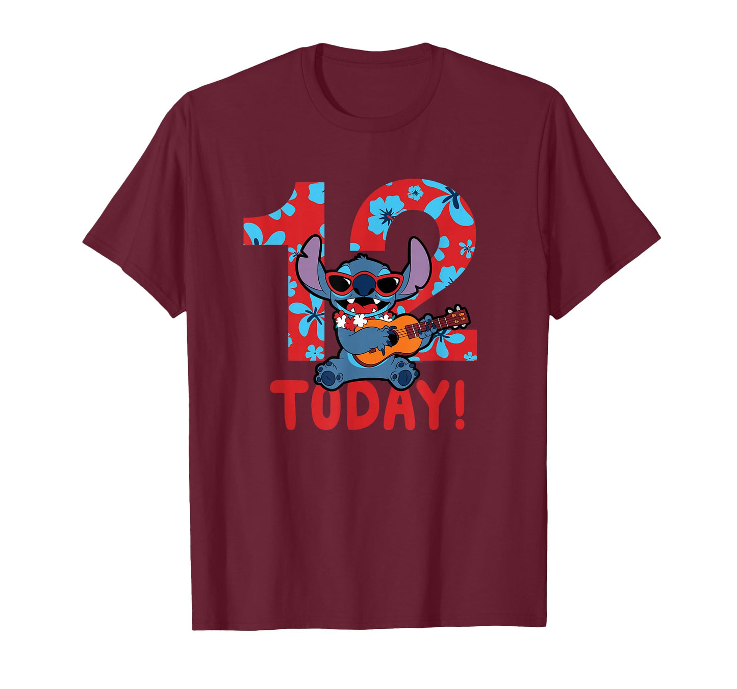 Disney Lilo & Stitch Tropical Birthday 12 Years Old Today T-Shirt