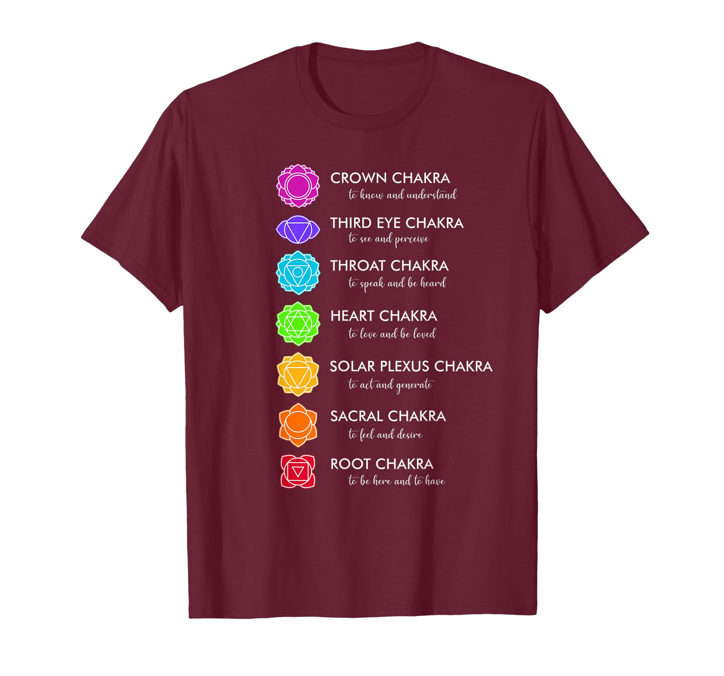 Seven Chakra Symbols T-Shirt