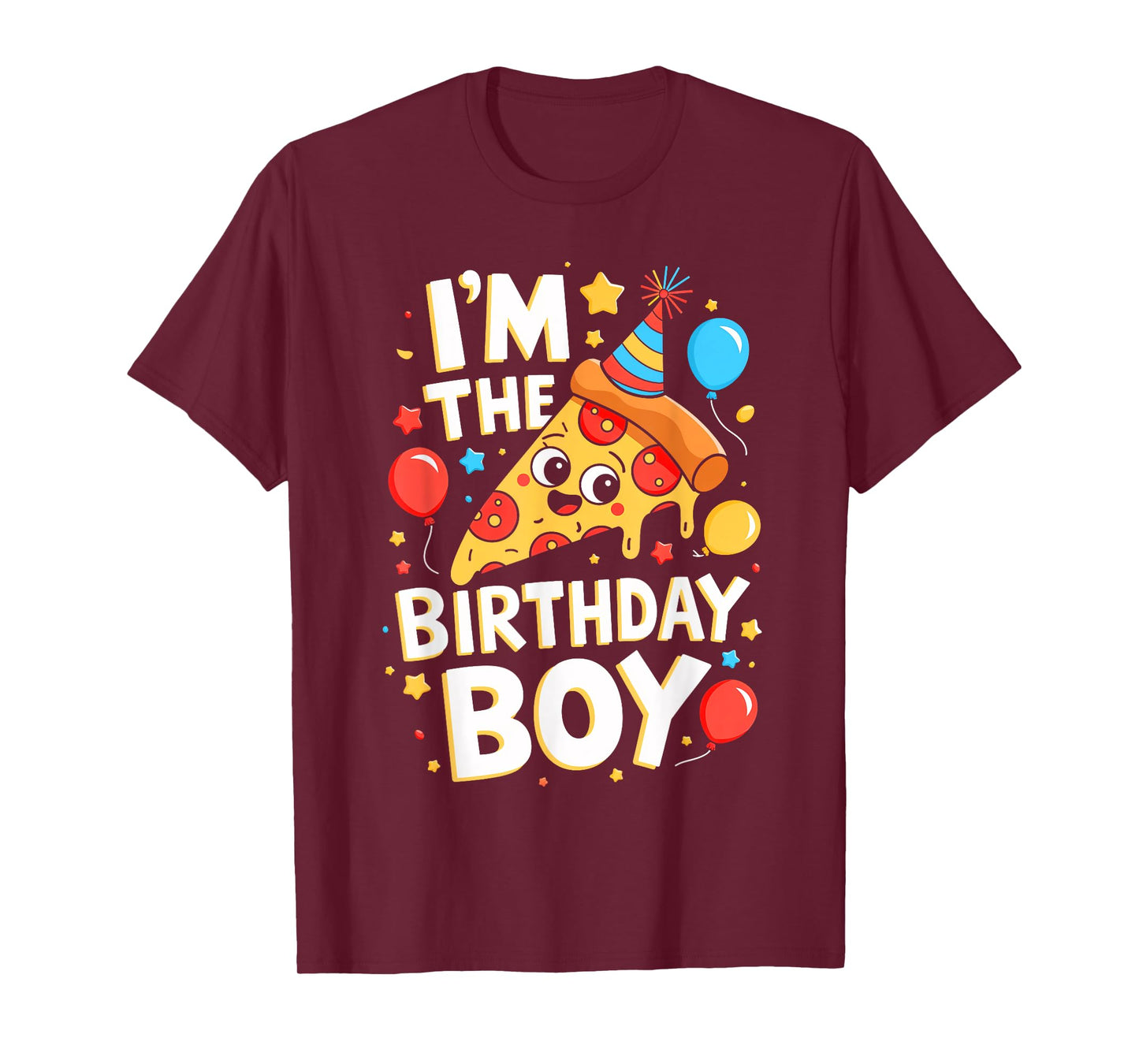 Pizza Birthday Boy Pizza Theme Bday Party Costume T-Shirt