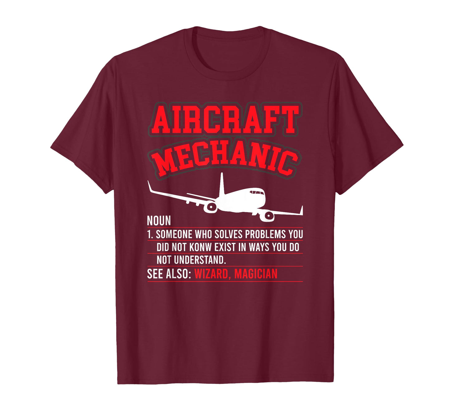 Aircraft Mechanic Definition Airplane Mechanic T-Shirt