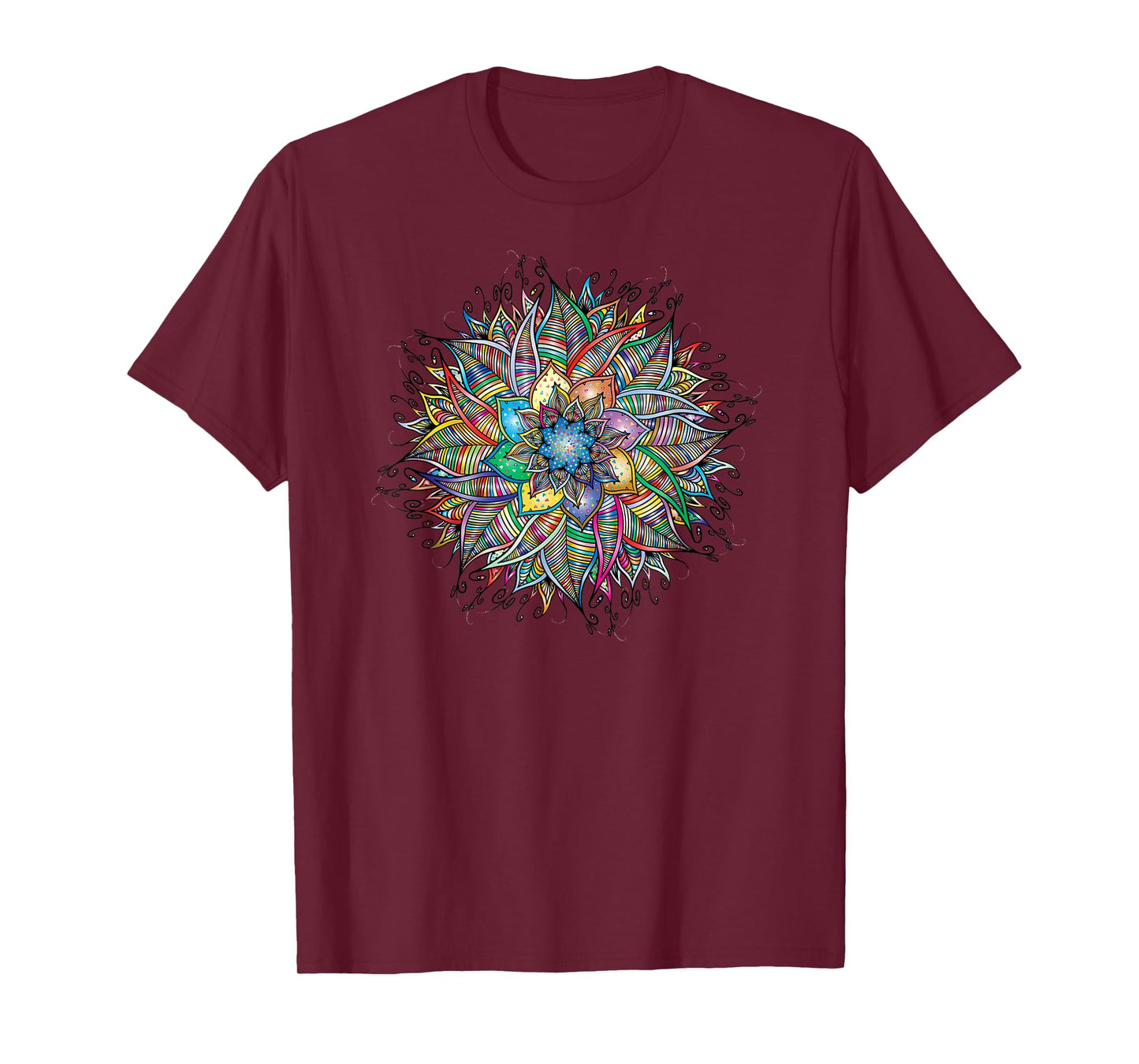 Nirvana Mandala Geometry Sacred Fractal Art Yoga Mantra T-Shirt