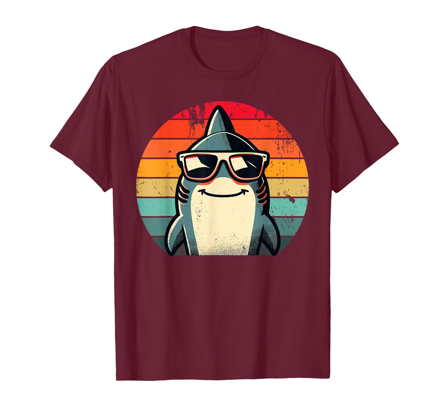 Cool Retro Shark in Sunglasses 70s 80s 90s Funny Shark T-Shirt