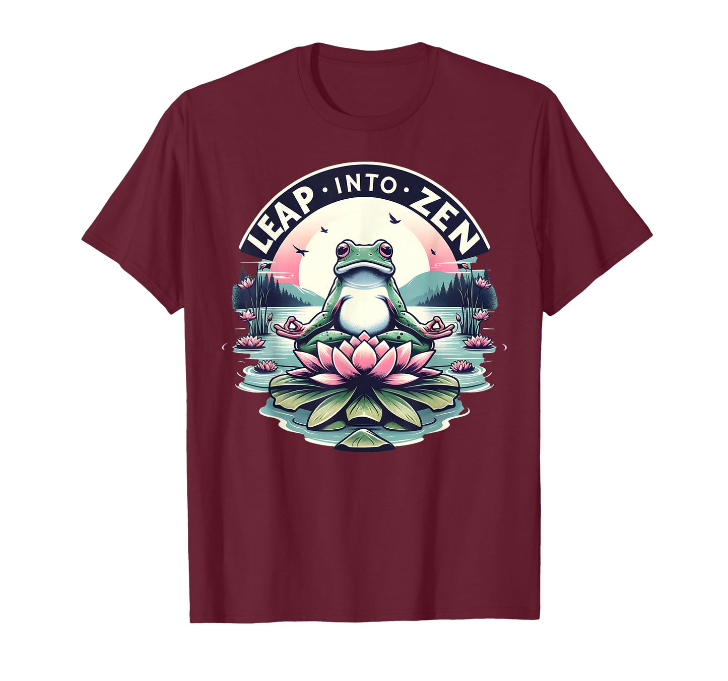 Meditative Frog Lotus Pose Yoga Zen Peaceful Mind T-Shirt