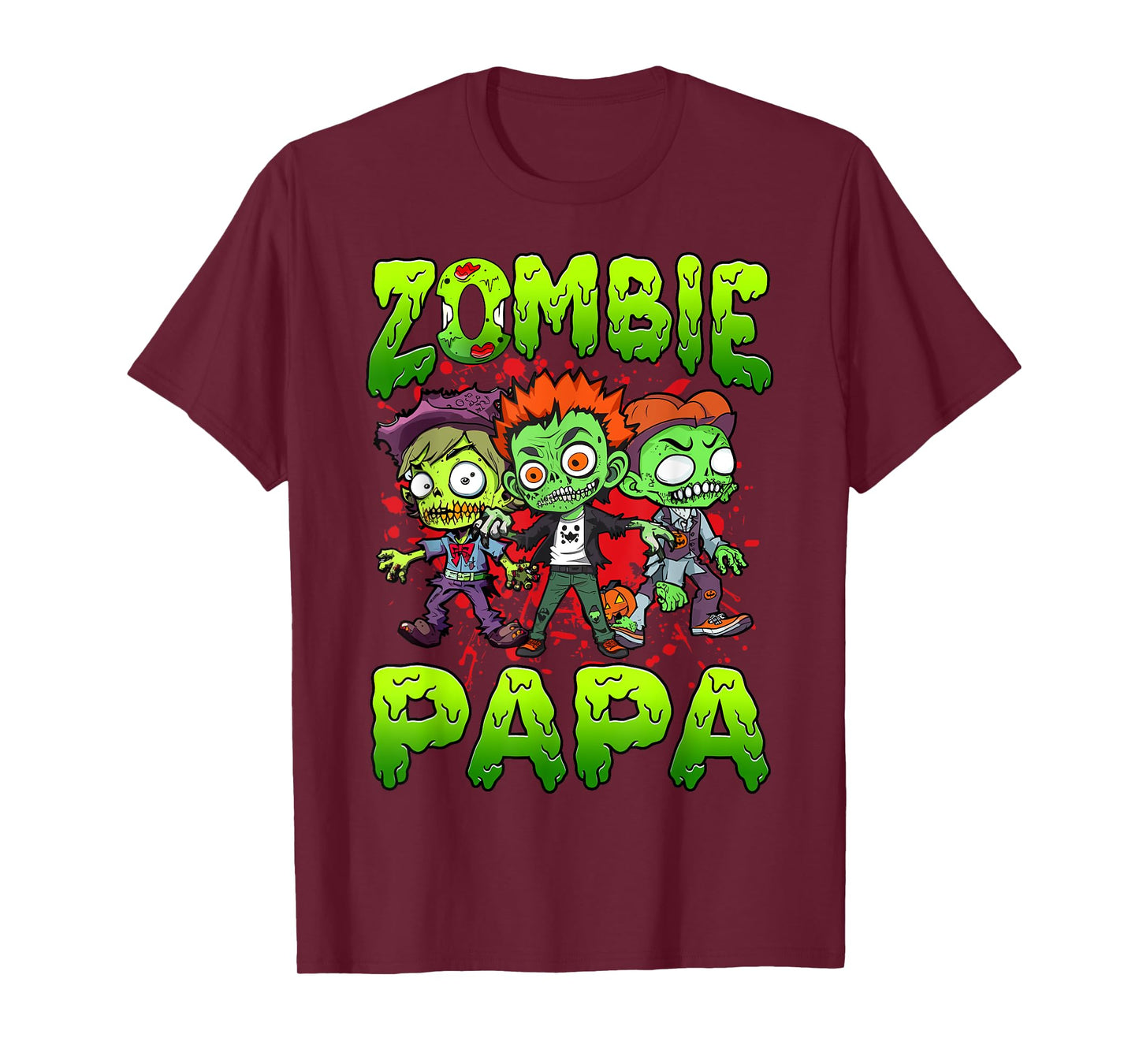 Zombie Papa Halloween Costume Family Matching T-Shirt