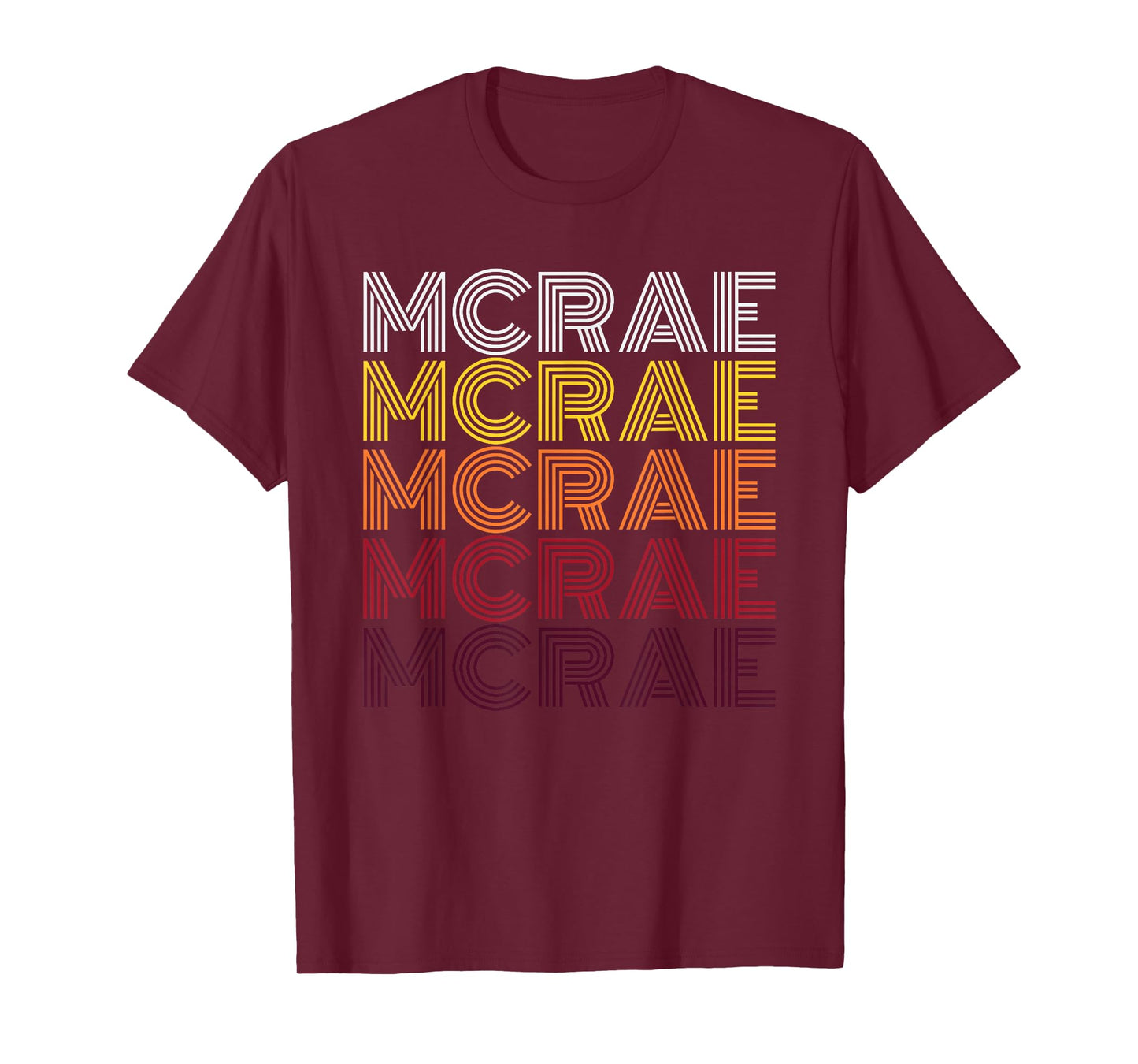 Retro Mcrae First Name Personalized Mcrae 70's T-Shirt