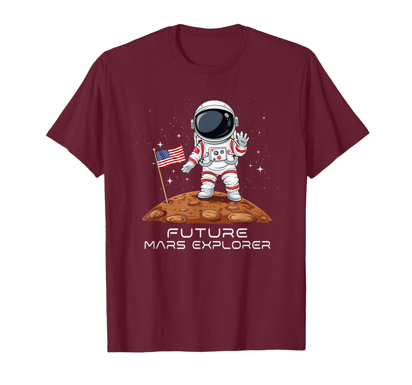 Kids Patriotic Future Astronaut Future Mars Explorer T-Shirt