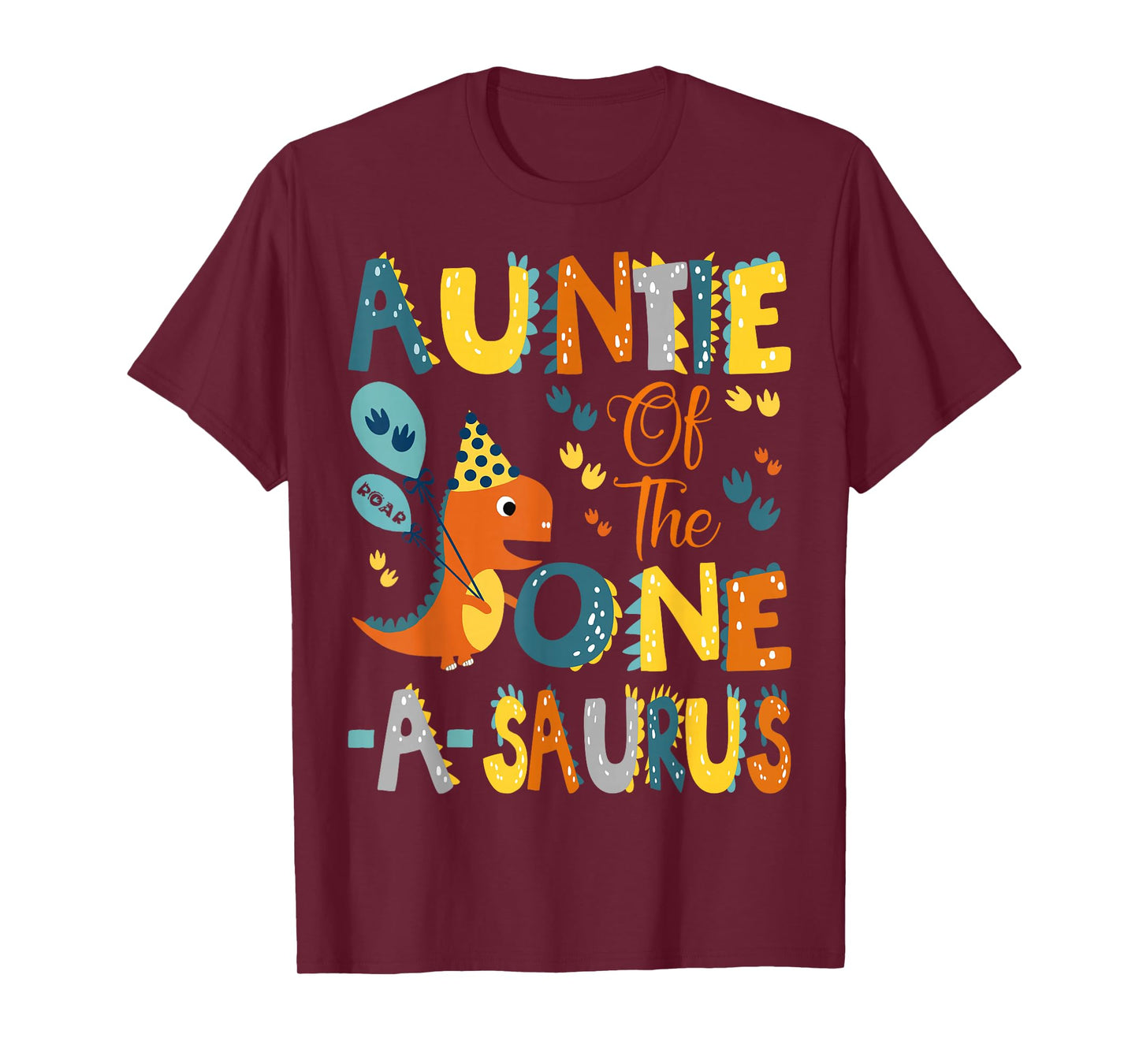 Dinosaur T-Rex 1St Birthday Matching Family Auntie Of The One-A-Saurus 1St Birthday Dinosaur Party Unisex-Kids T-Shirt Black Small Classic Fit Modern U-Neck Short Sleeve