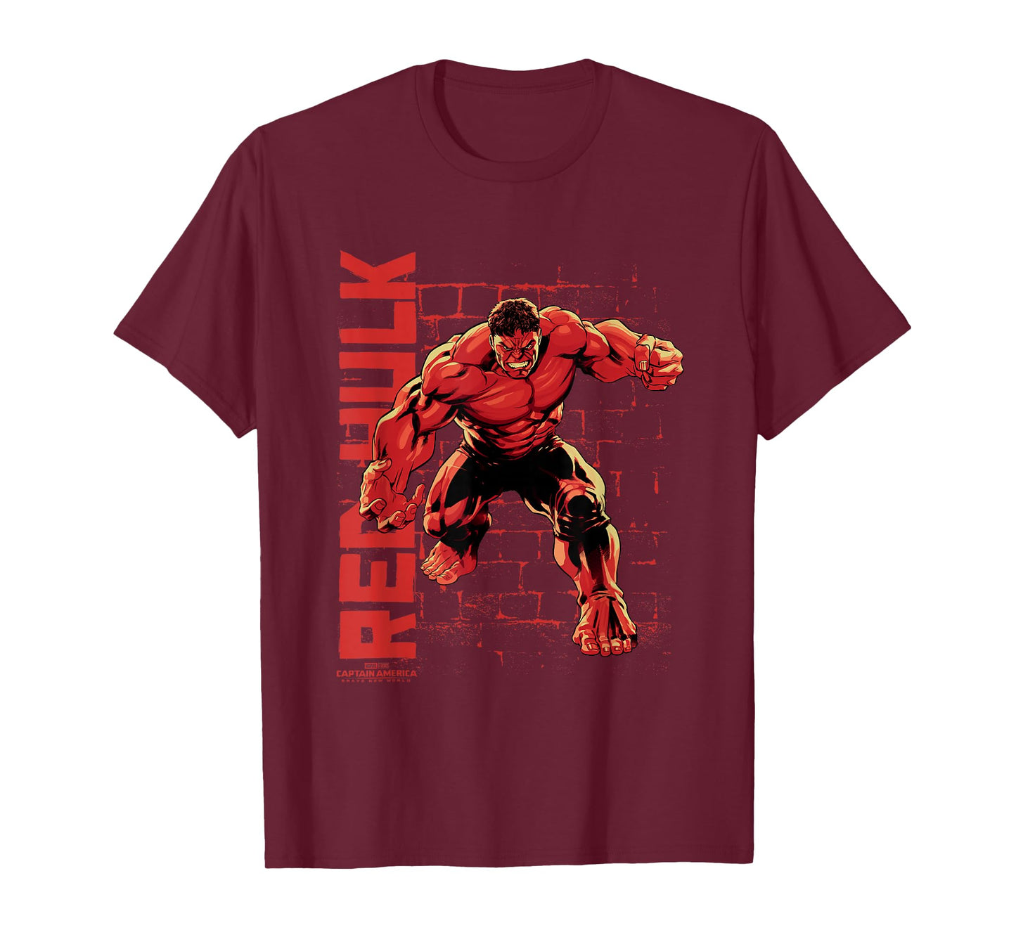 Marvel Captain America: Brave New World Red Hulk Brick Wall T-Shirt