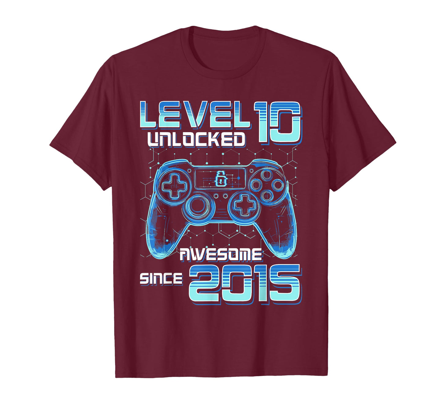 Level 10 Unlocked Video Game Party 10th Birthday Gamer Boys T-Shirt