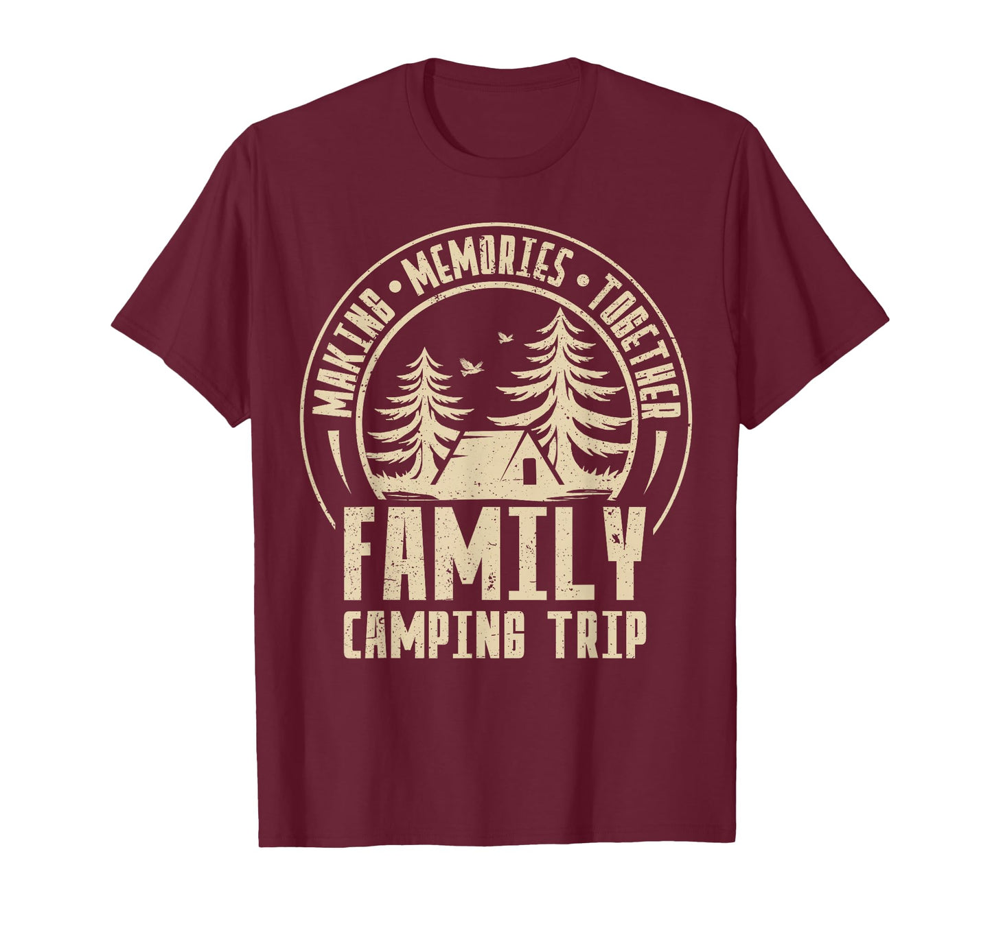 Vintage Camper Camp Family Camping Trip 2025 Matching Crew T-Shirt