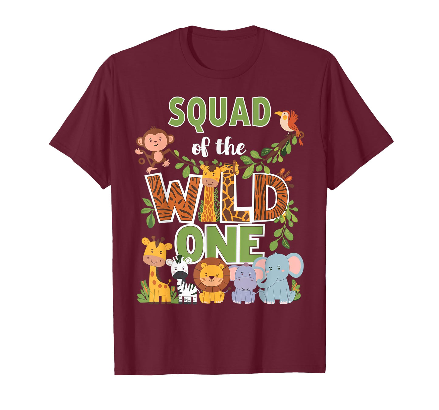 Squad Of The Wild One 1st Birthday Safari T-Shirt