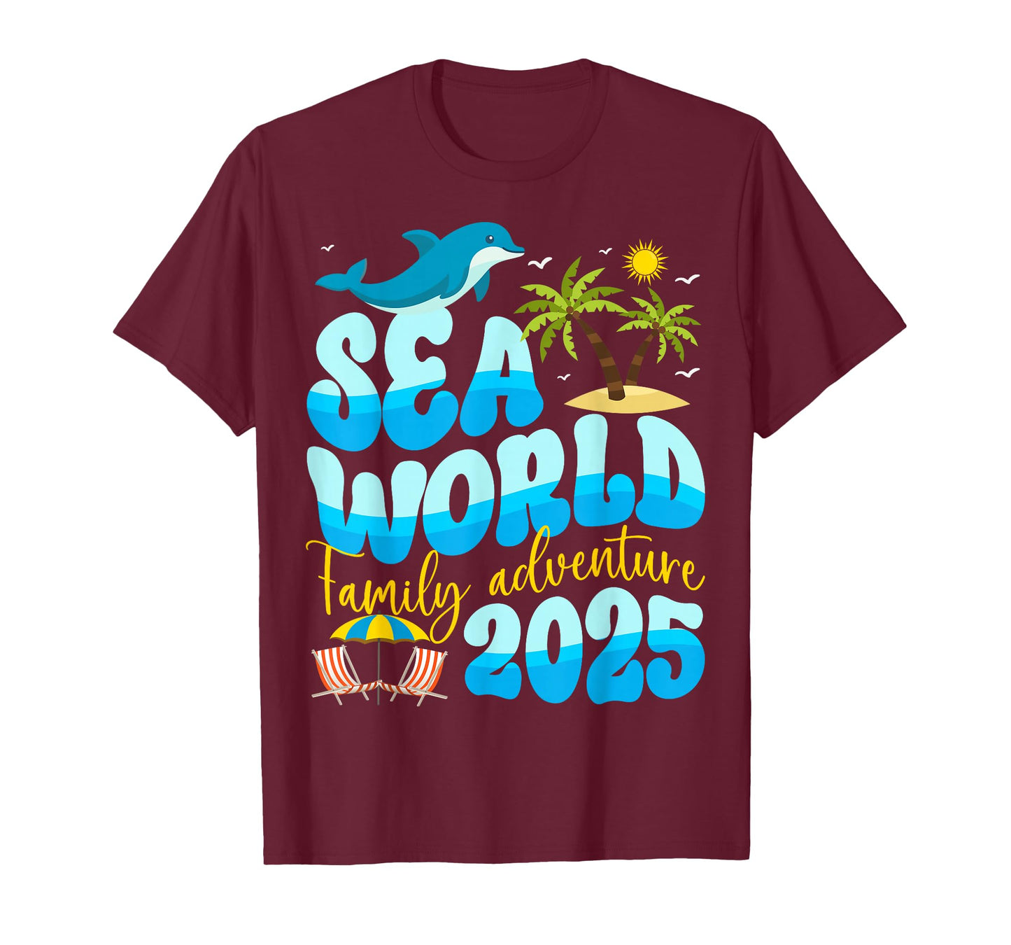 Sea World Dolphin Family Adventure Trip 2025 Spring Break T-Shirt