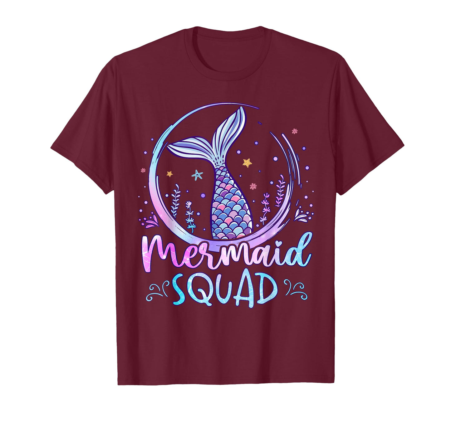 Mermaid Birthday Squad Party Girls Women Mermaid T-Shirt