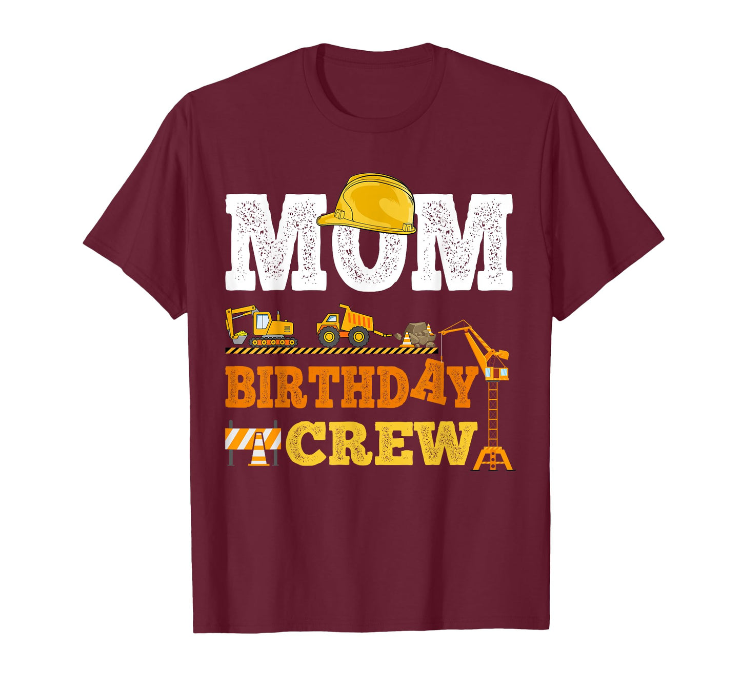 Mom Birthday Crew Construction Excavator Kids Family Set T-Shirt