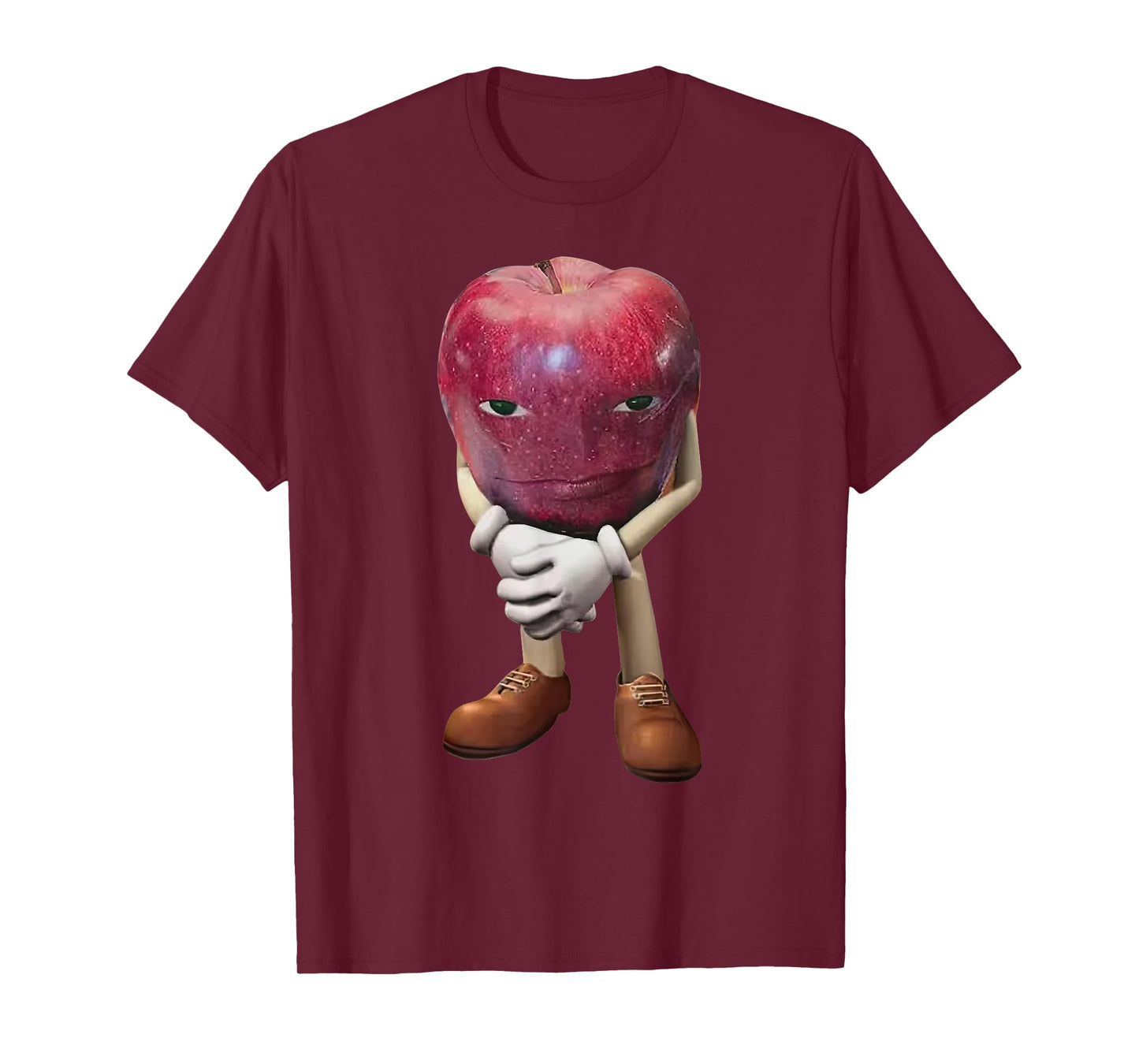 Me Asf Apple Funny Apple With Face Meme Wapple T-Shirt