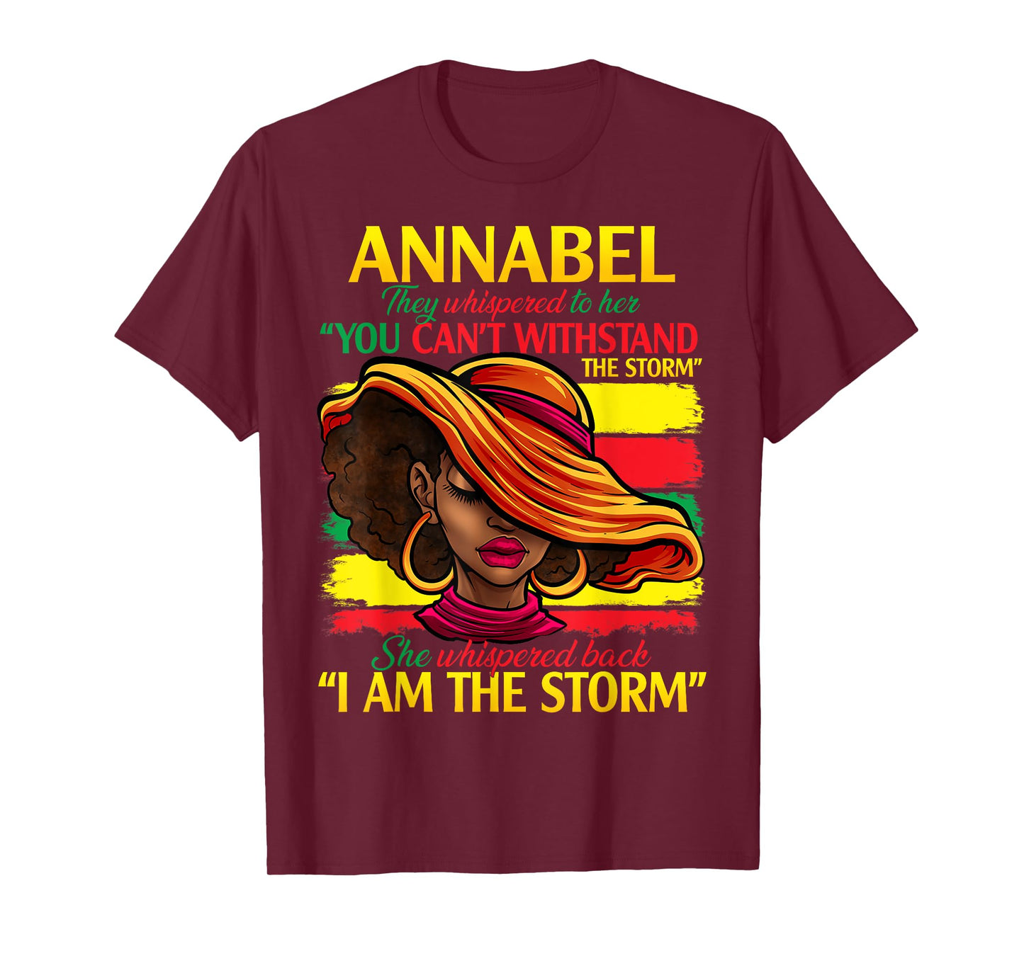 ANNABEL First Name Family Surname Black History Month T-Shirt