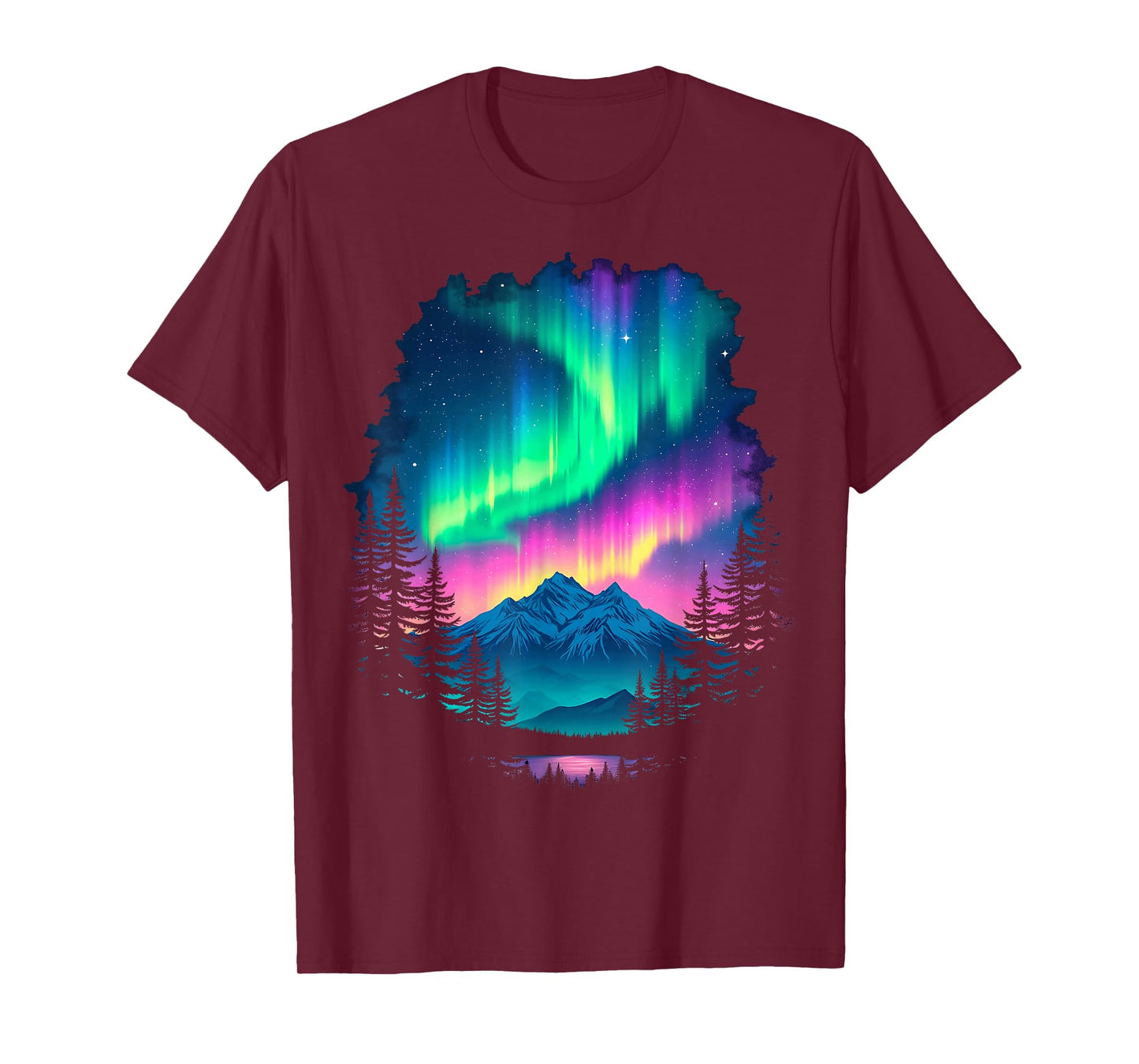 Aurora Borealis Scenic Landscape T-Shirt