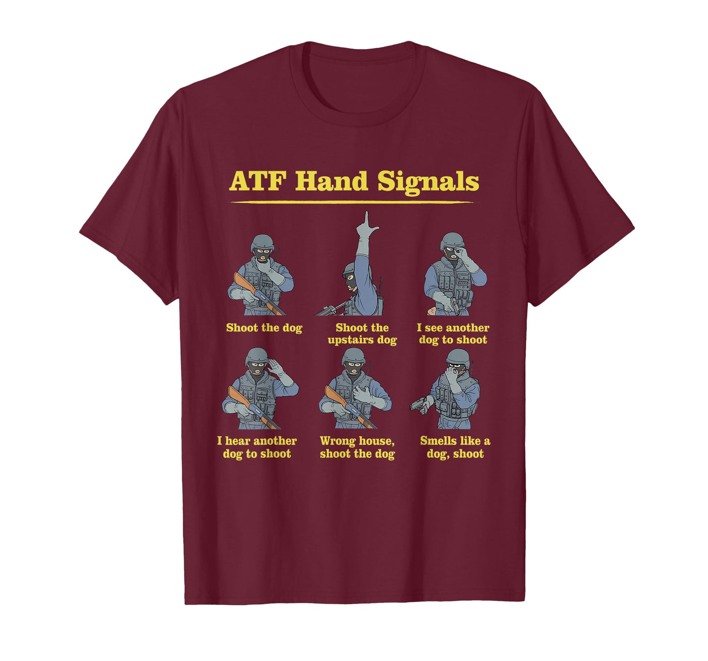 ATF Hand Signals Funny Apparel T-Shirt