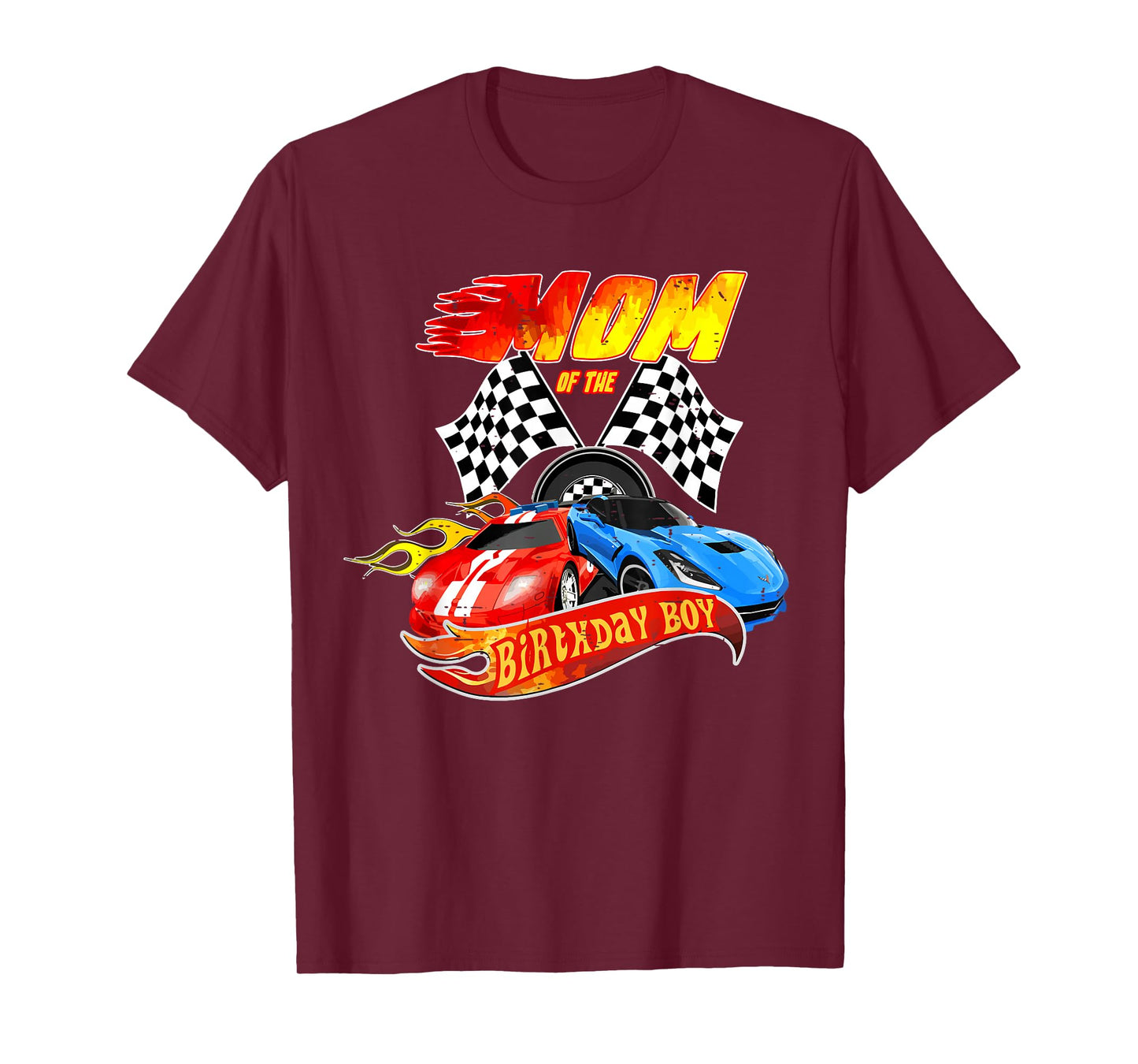 Mom Of The Birthday Boy Race Car Birthday Party Racing Cute T-Shirt