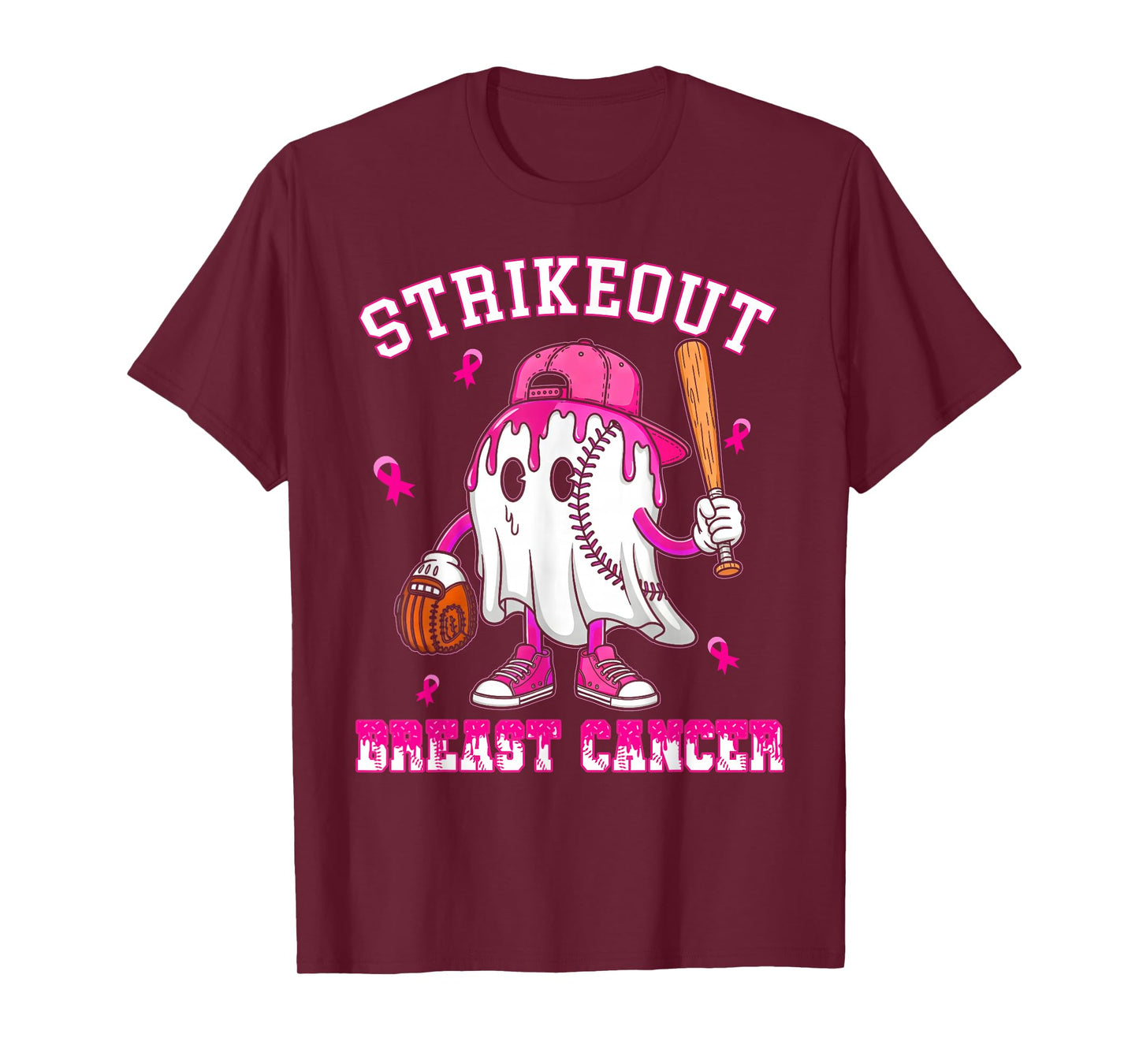 Strike Out Breast Cancer Baseball Fight Awareness Men Women T-Shirt