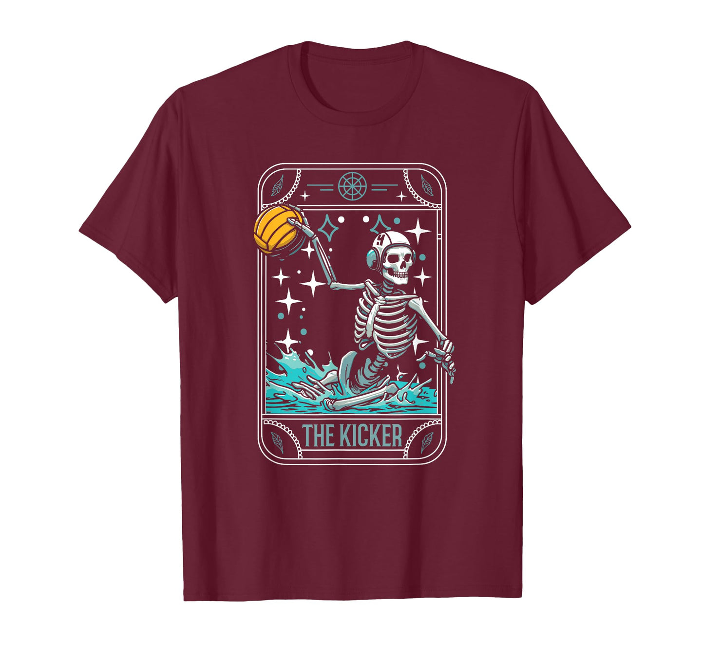 Water Polo - Player Waterpolo Sport Skeleton Tarot Card T-Shirt