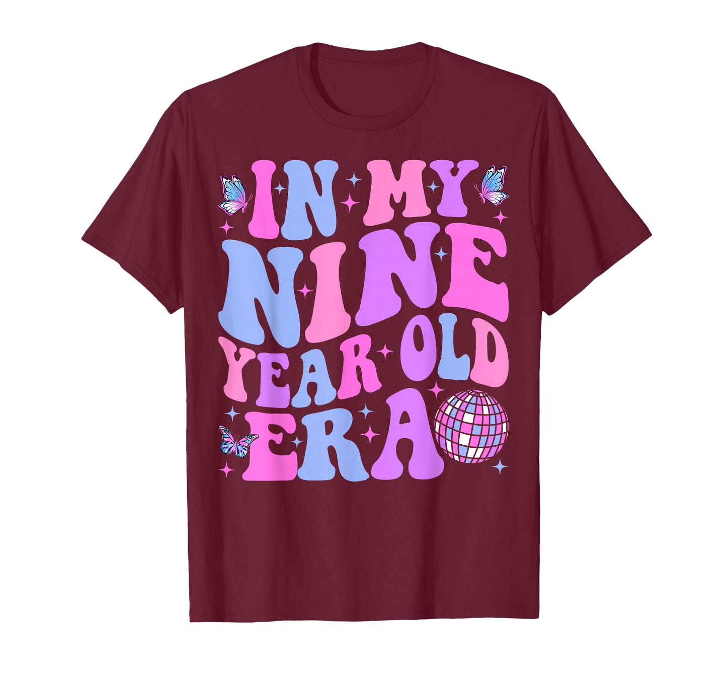 In My Nine Year Old Era Girl Boy 9th Birthday 9 Year Old T-Shirt