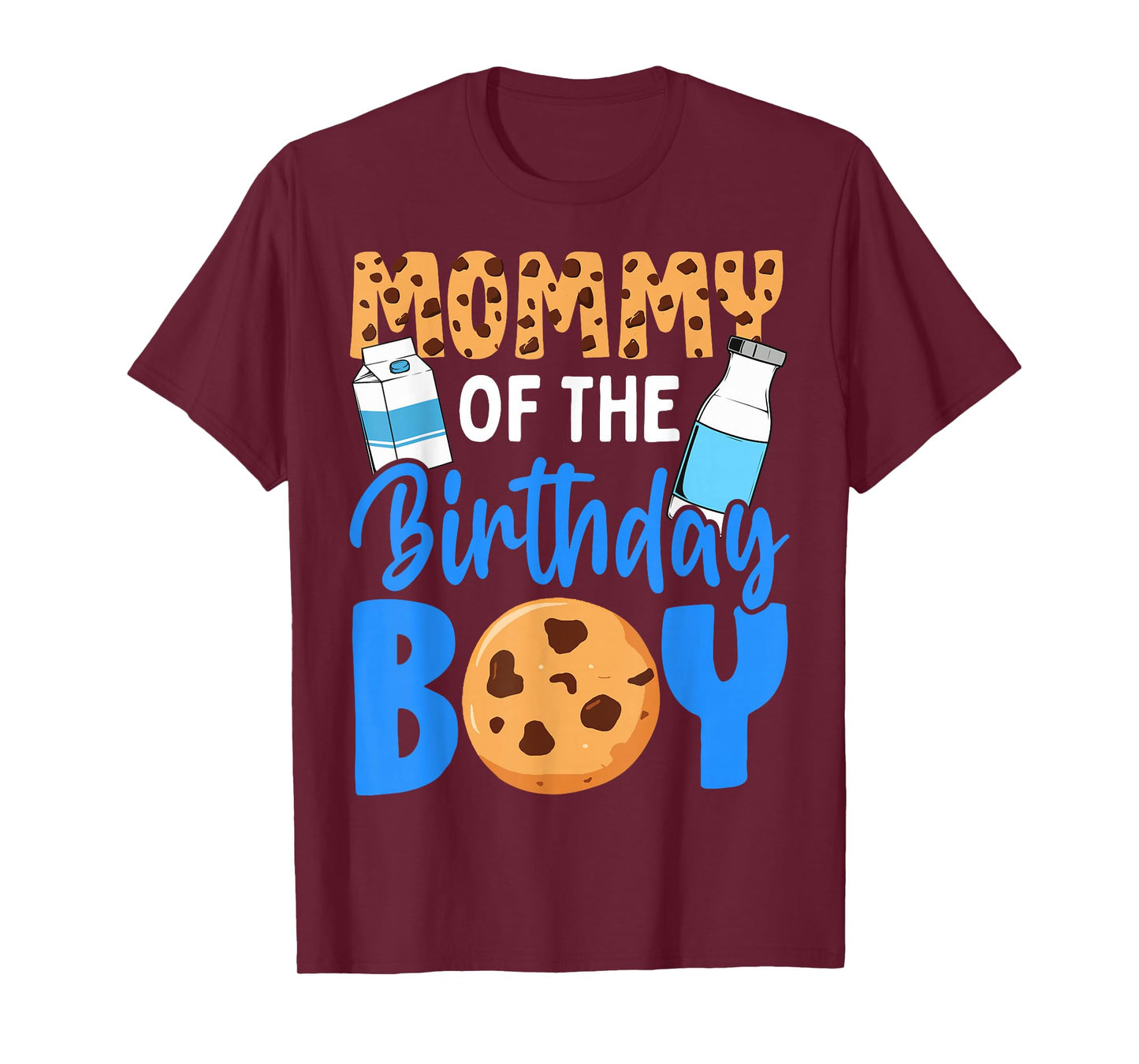 Mommy of the birthday boy Milk and Cookies 1st birthday T-Shirt