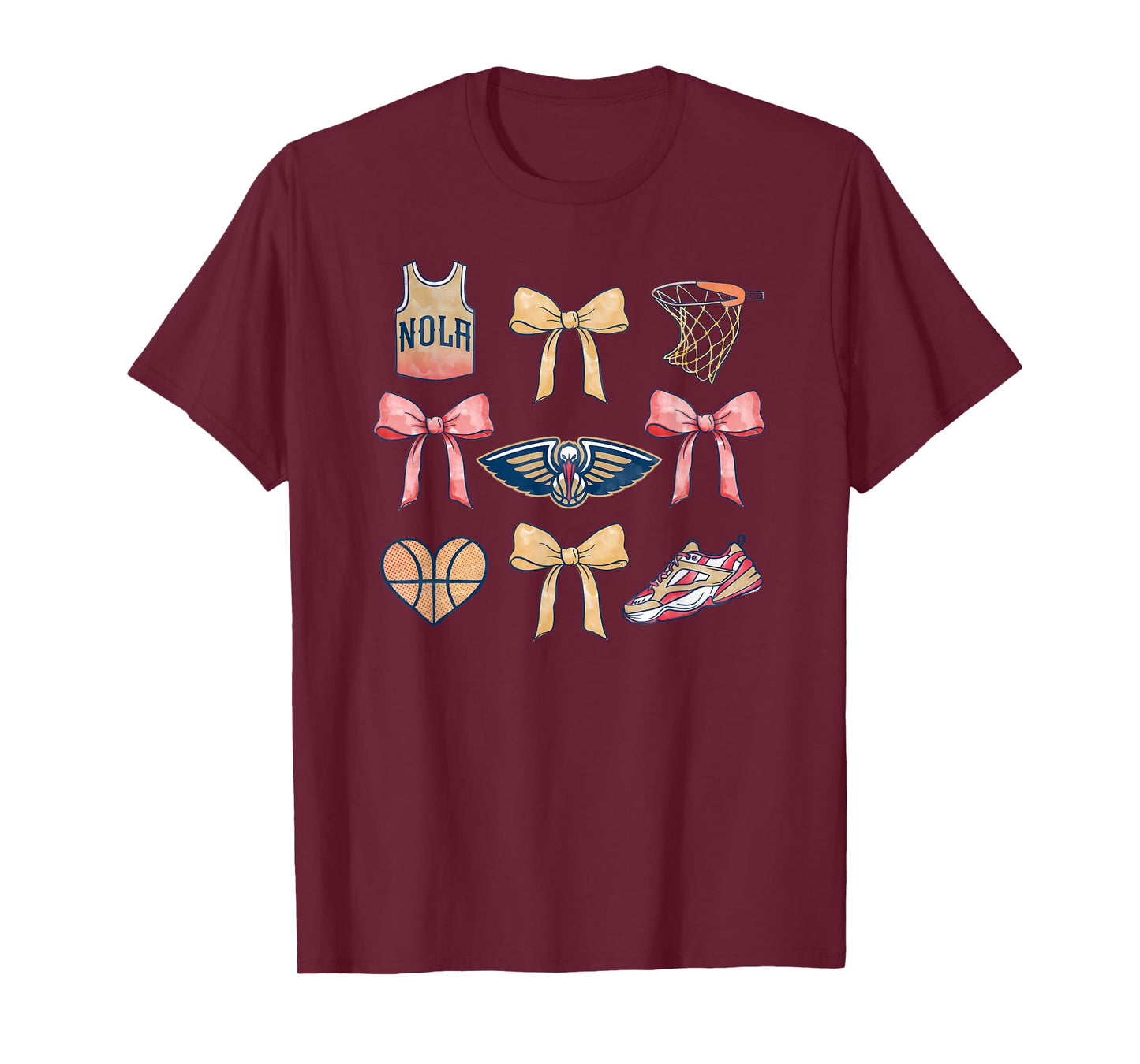 NBA New Orleans Pelicans Bow Grid T-Shirt