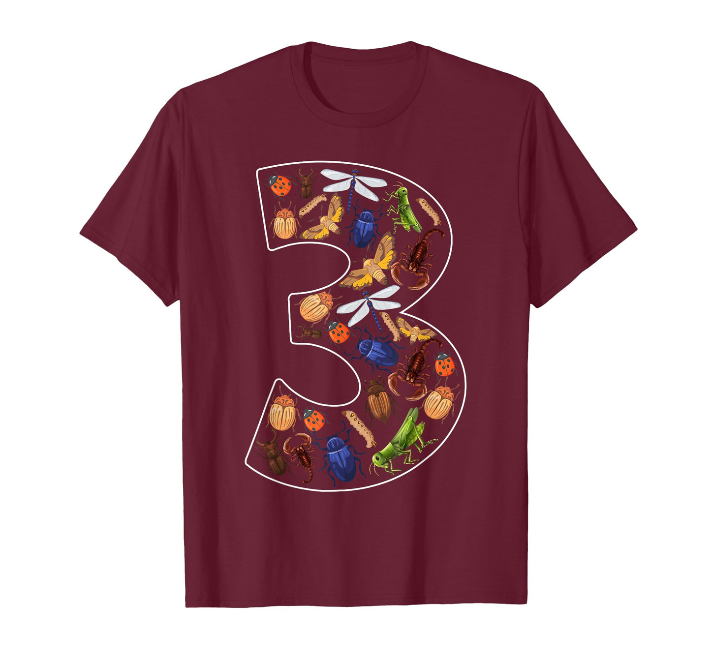 Toddler 3rd Birthday Bugs Insects Beetles Kids 3 Year Old T-Shirt