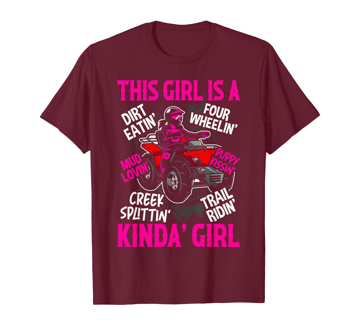 Girl Off-Road Racing Four-Wheeler 4x4 Wheel Quad Bike Racer T-Shirt