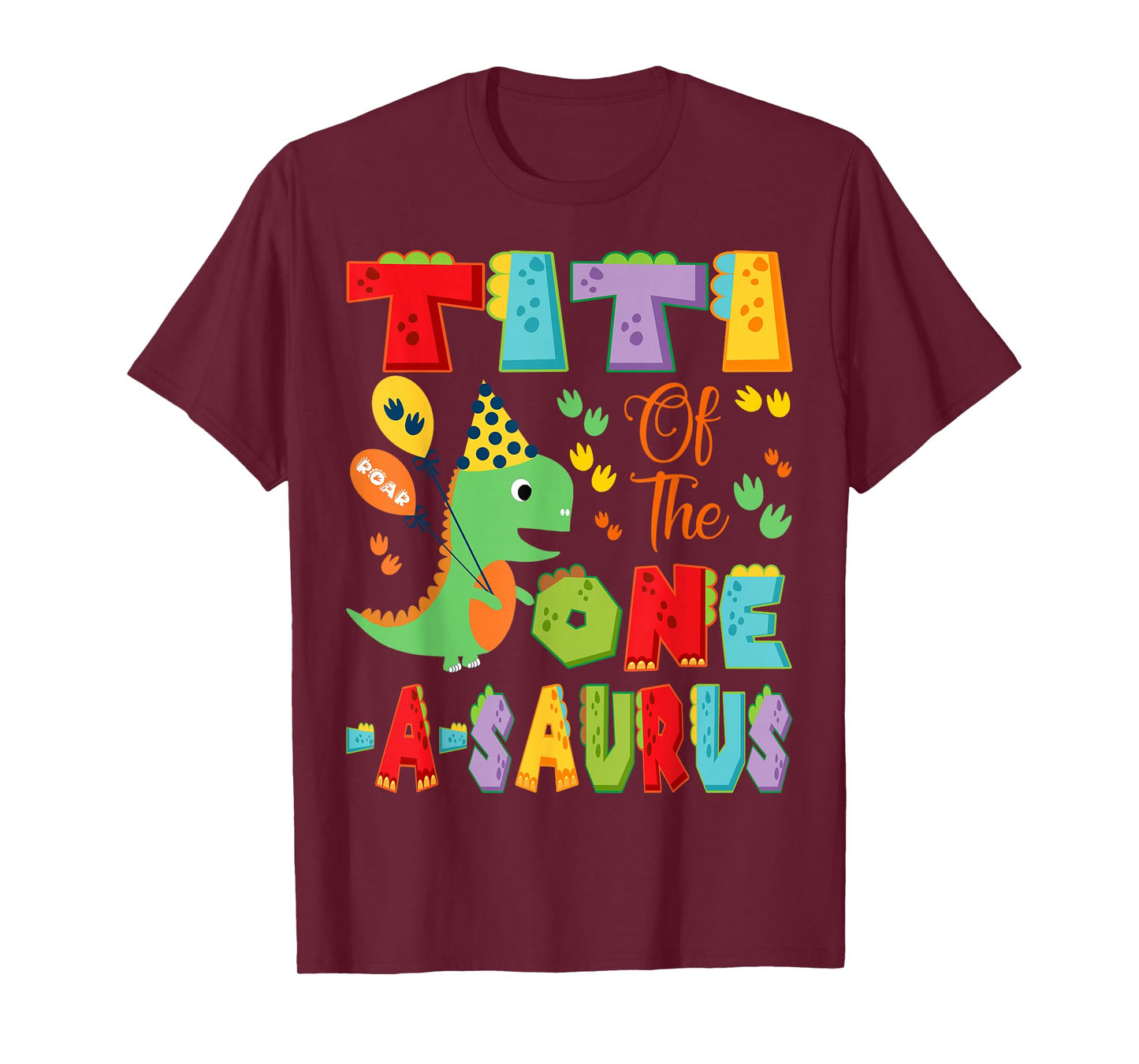 Titi Of The One-A-Saurus 1St Birthday Boy Dinosaur T-Shirt