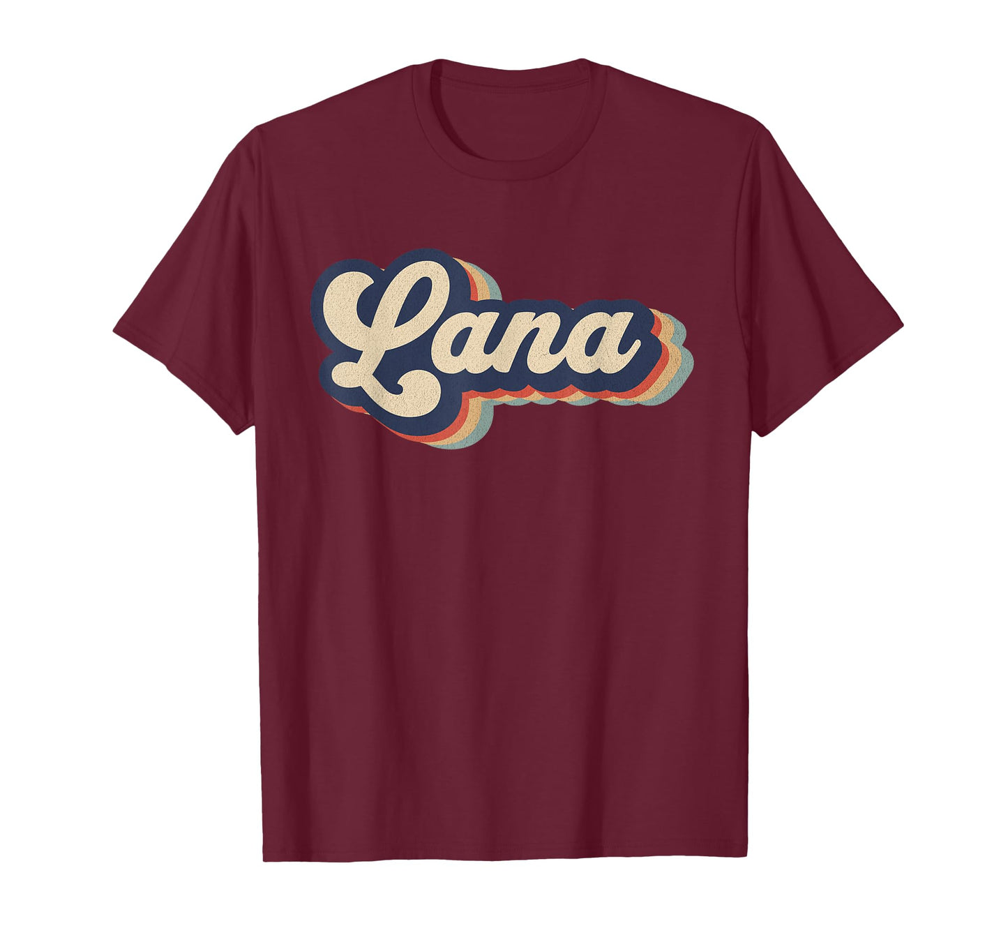 Womens Retro Vintage Lana Name Personalized T-Shirt