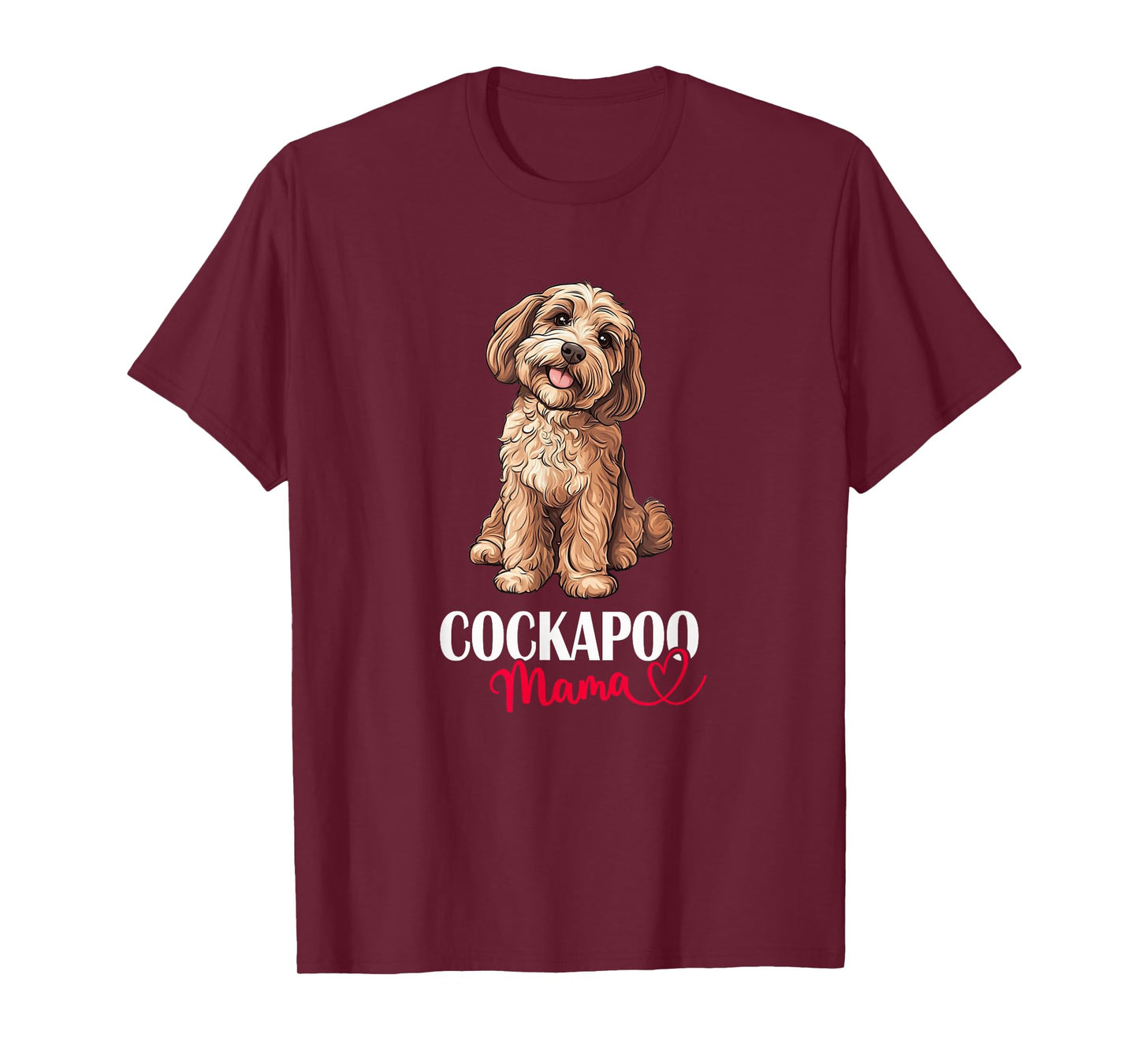Womens Cute Illustration for Owners Lovers Mom Cockapoo Mama T-Shirt