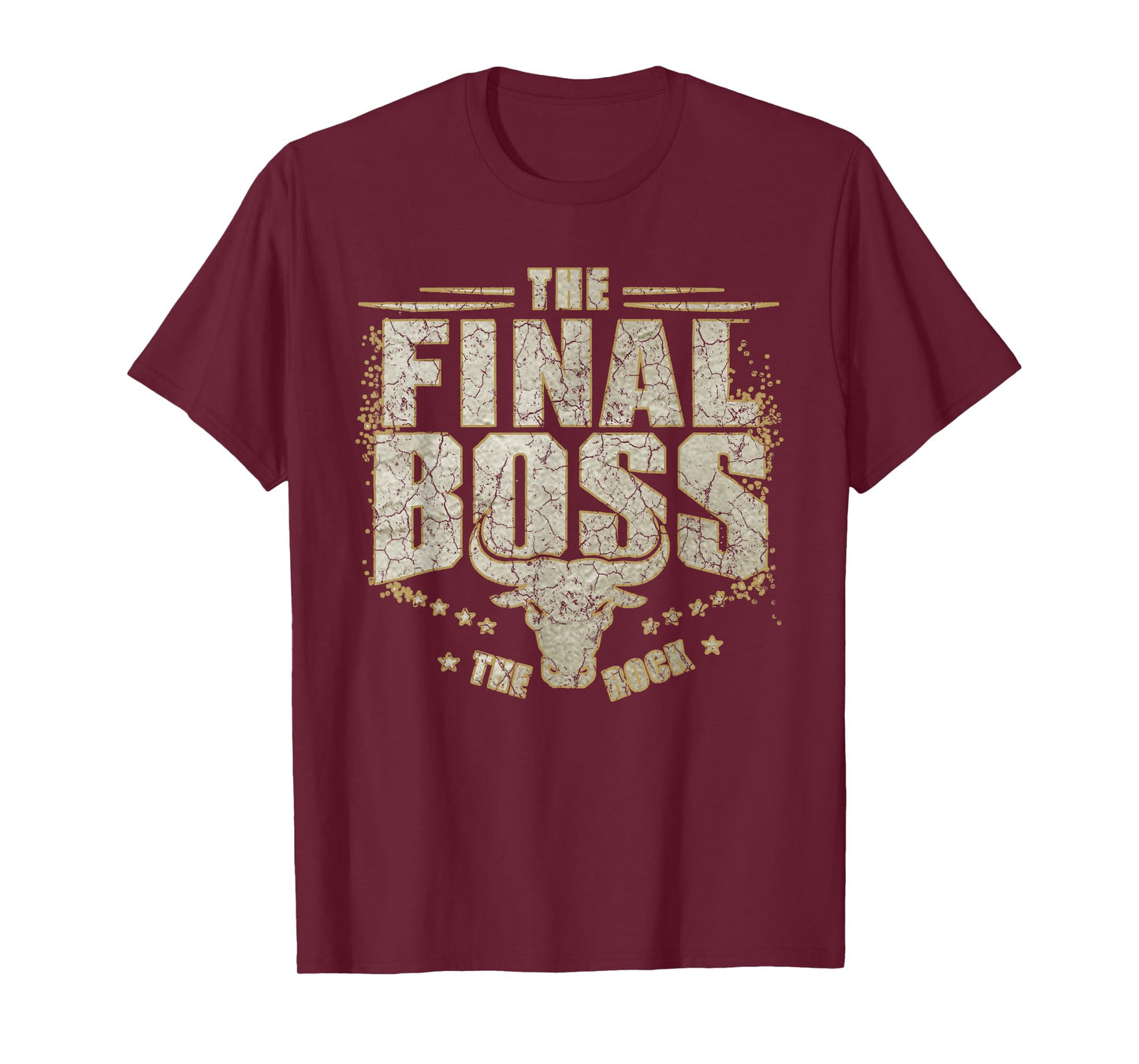 The Final Boss Vintage Rock Music Final Boss Gamer Bull Head T-Shirt