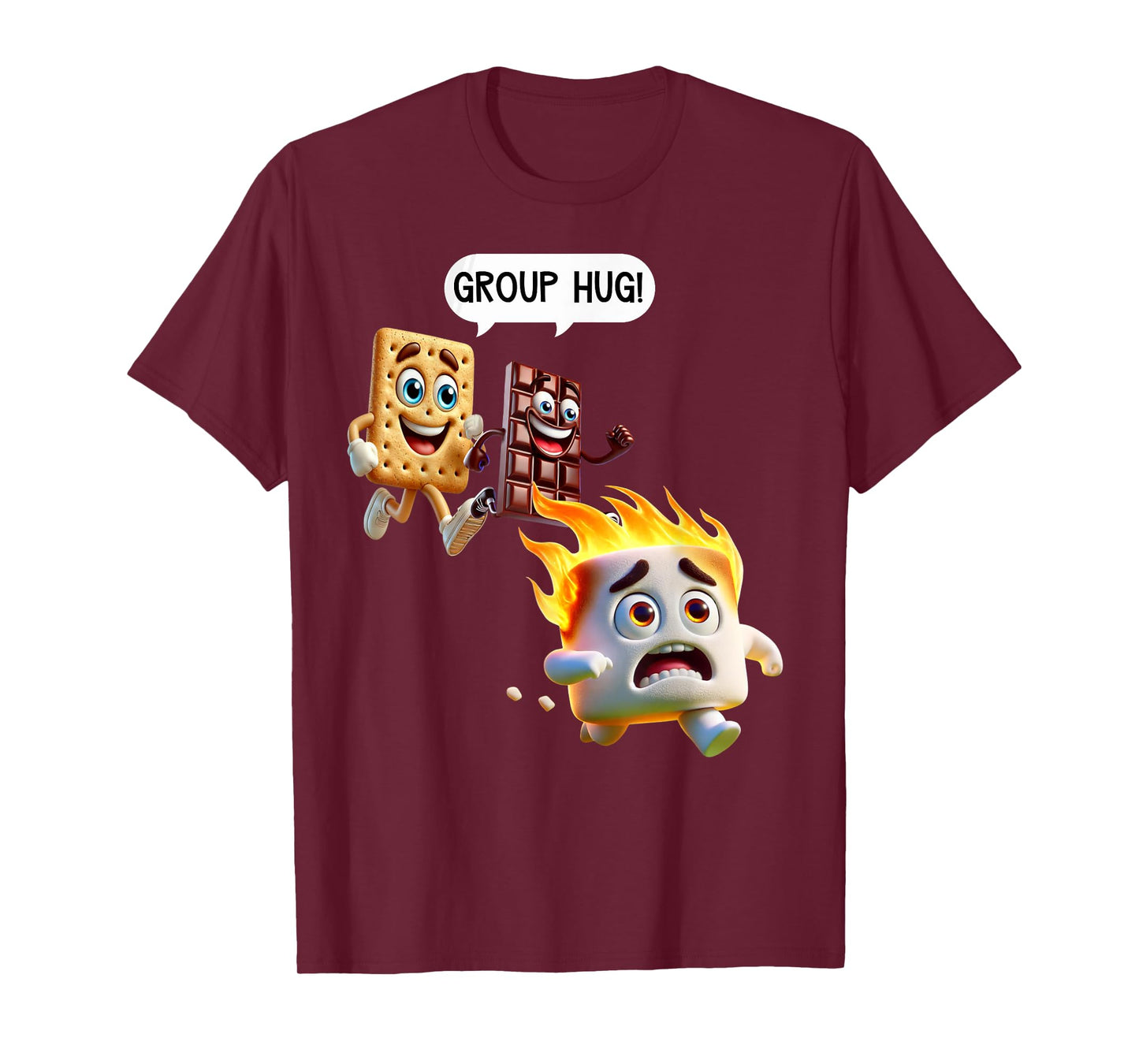 Funny T Shirts For Men Smores Camping Roasting Outdoor Women T-Shirt