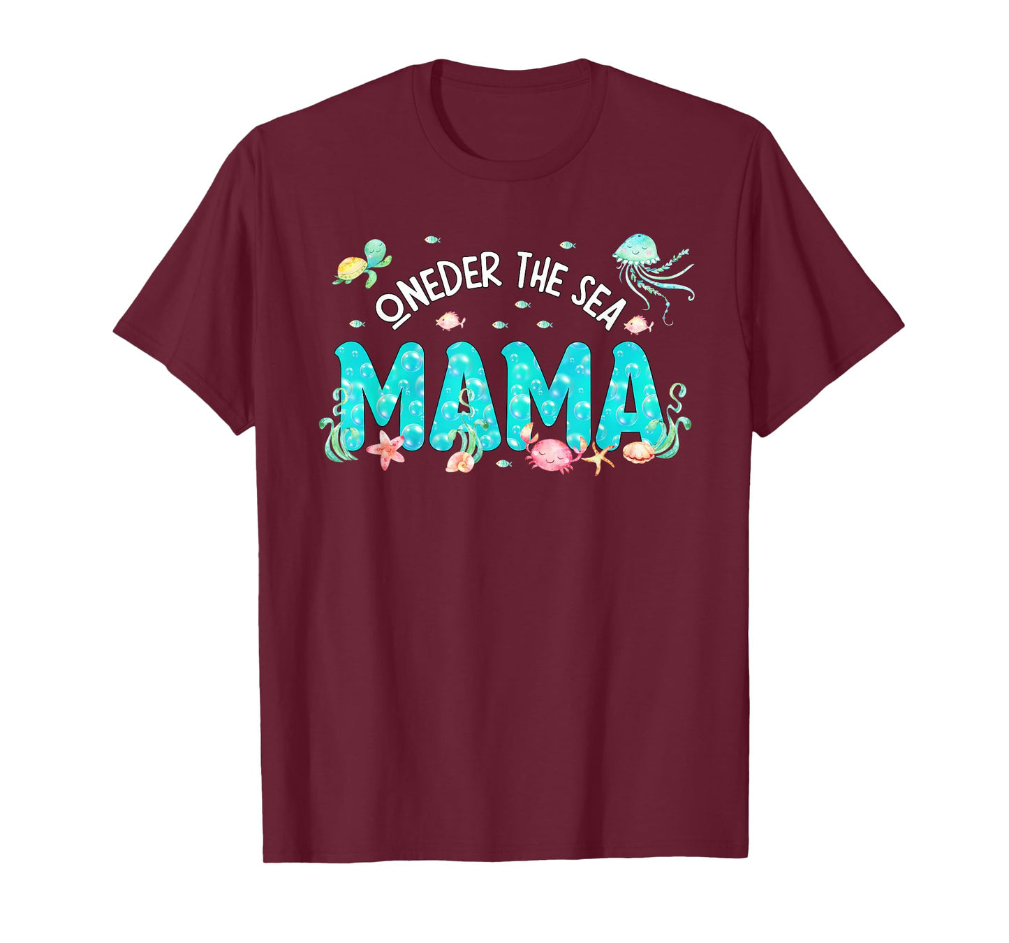 Under Sea Mama Birthday Girl Boy Matching Family Party T-Shirt