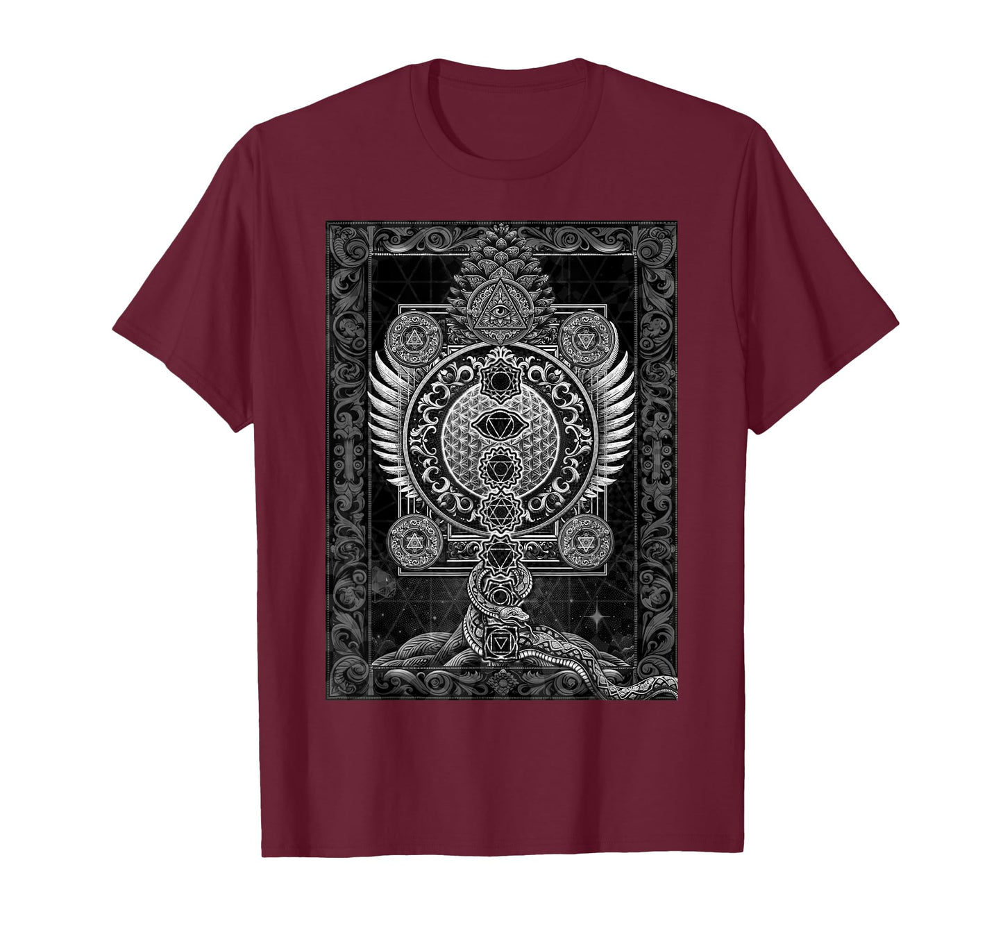 Sacred Geometry Esoteric Spiritual Psychedelic Flower Occult T-Shirt