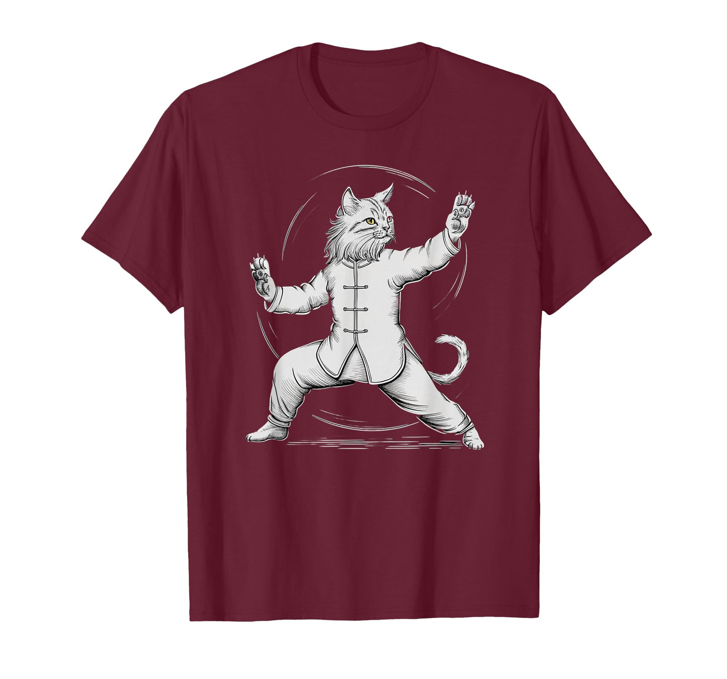 Life Happens Tai Chi Helps Funny Yin Yang Tai Chi Cat T-Shirt for Men Women Kids