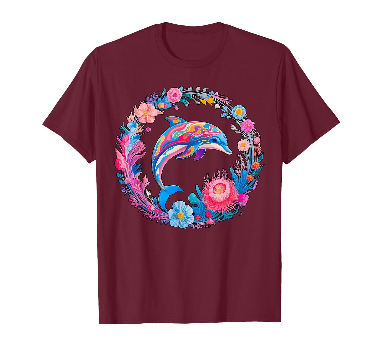 Floral Dolphin T-Shirt