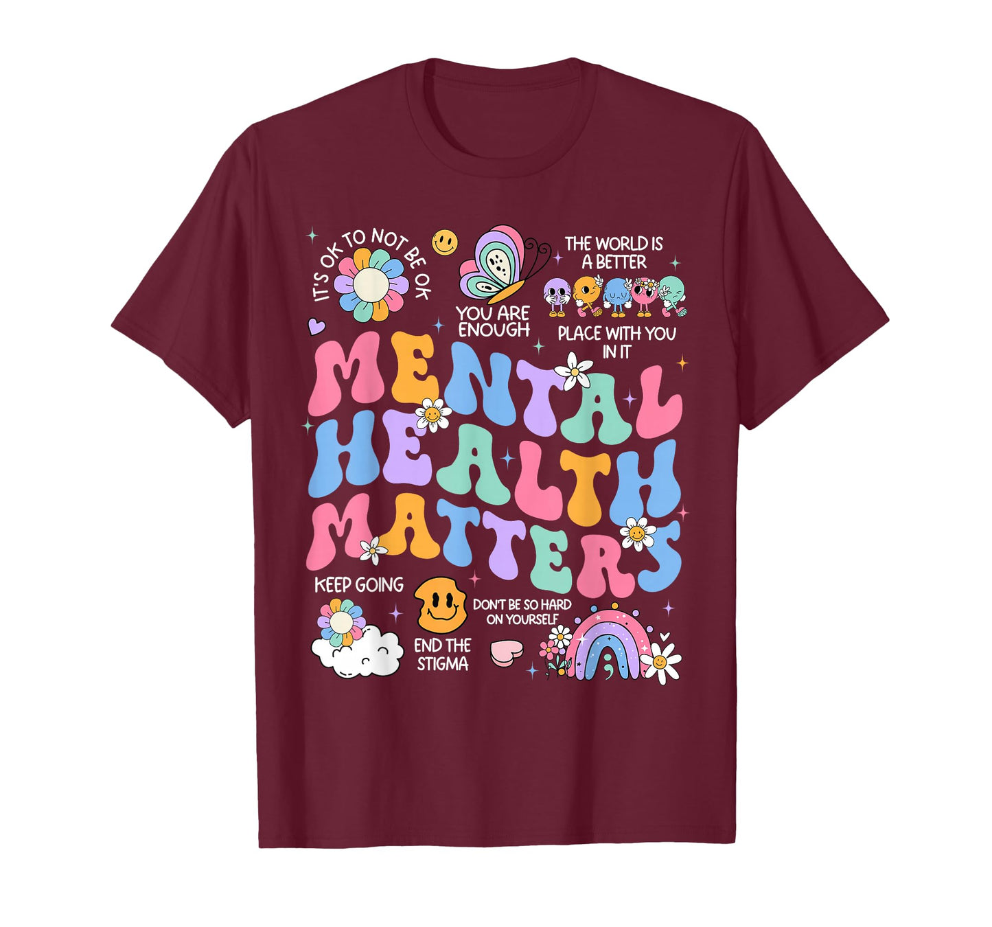 Mental Health Matters Human Brain Illness Awareness T-Shirt
