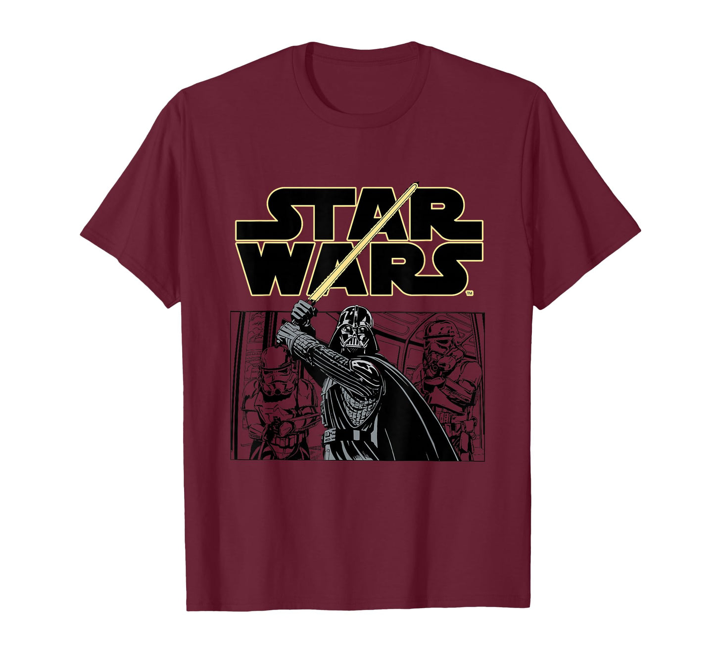 Star Wars Classic Darth Vader Empire Attack Panel T-Shirt