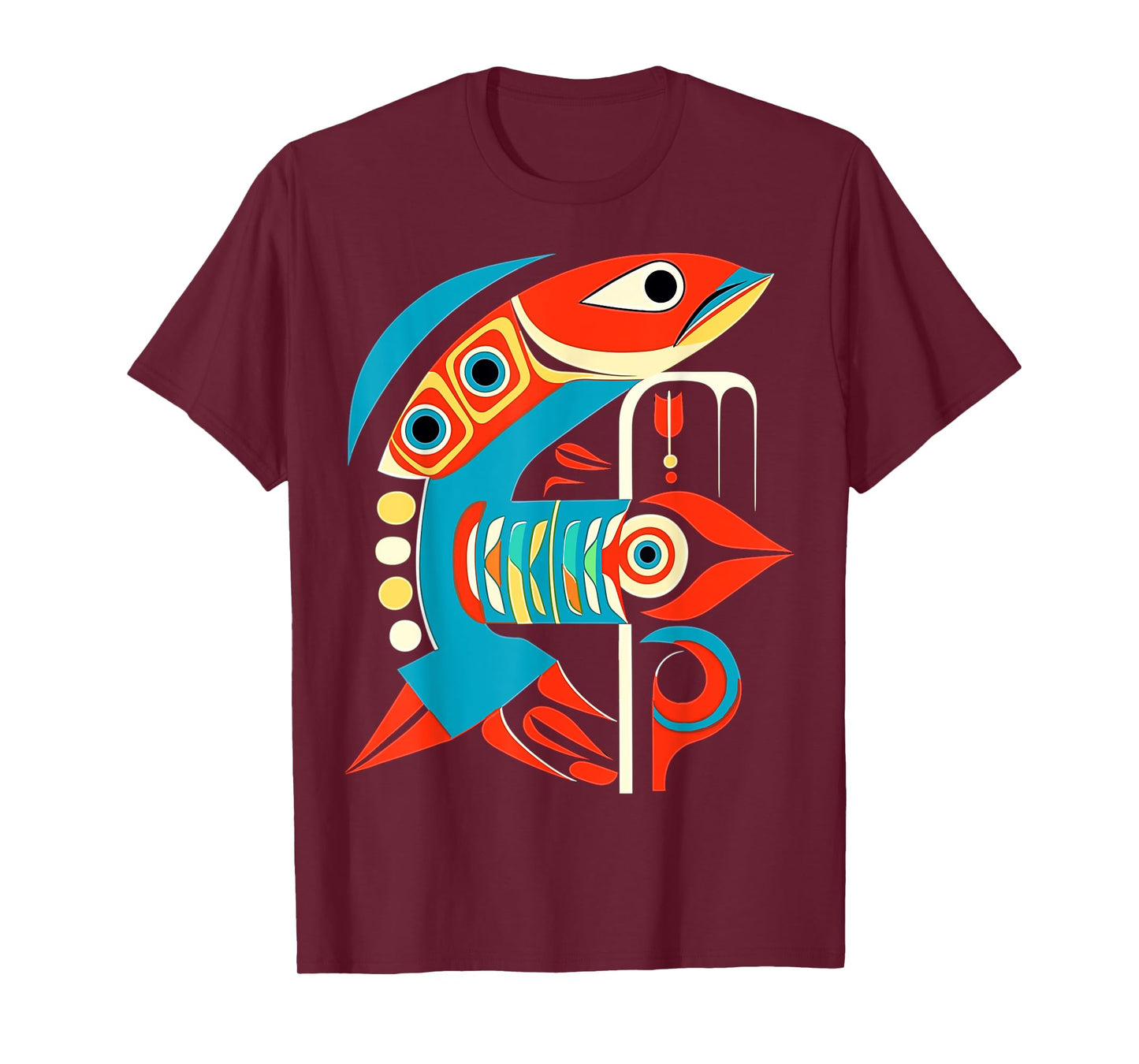 Salmon Salish Coastal Art Native American T-Shirt