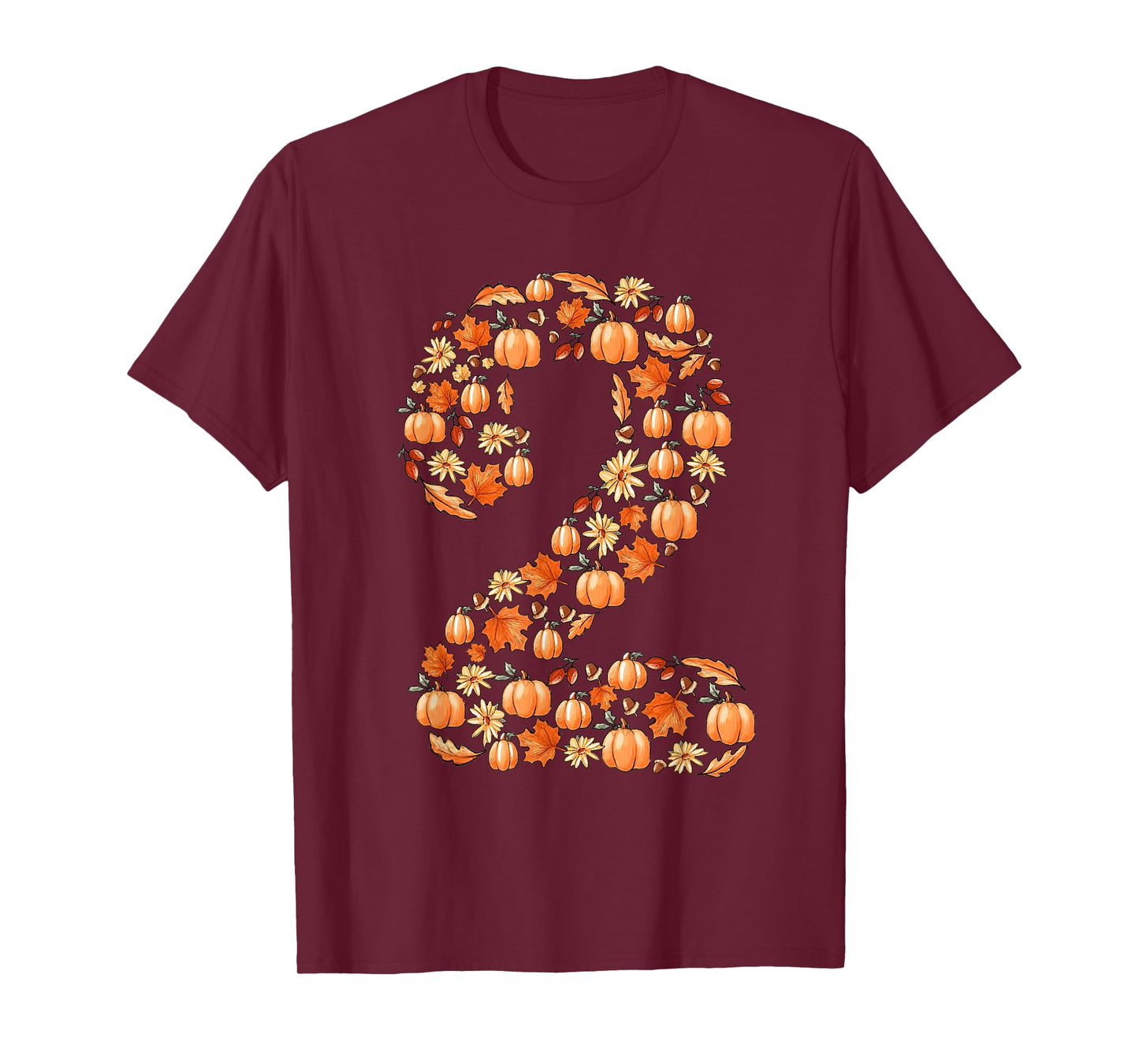 It's My 2nd Birthday Pumpkin Fall Leaves Autumn 2 Year Old T-Shirt