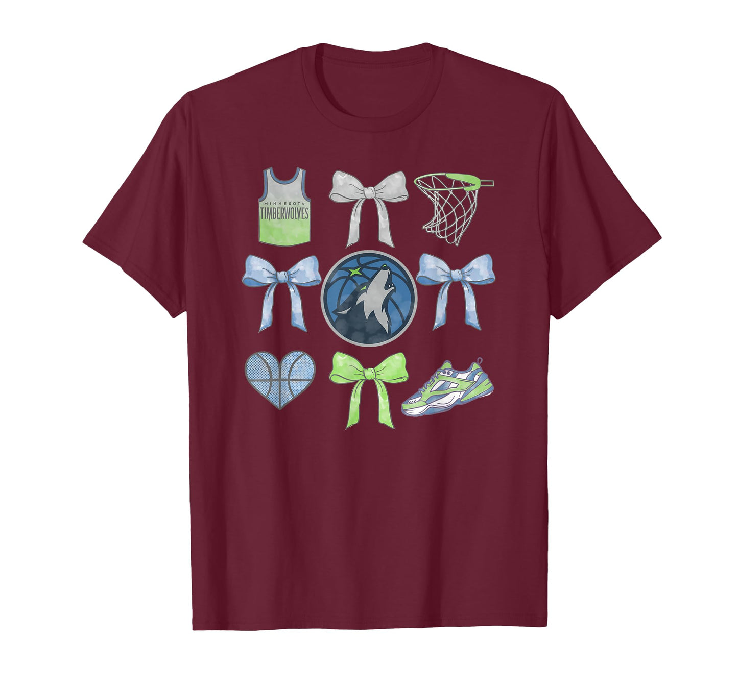 NBA Minnesota Timberwolves Bow Grid T-Shirt
