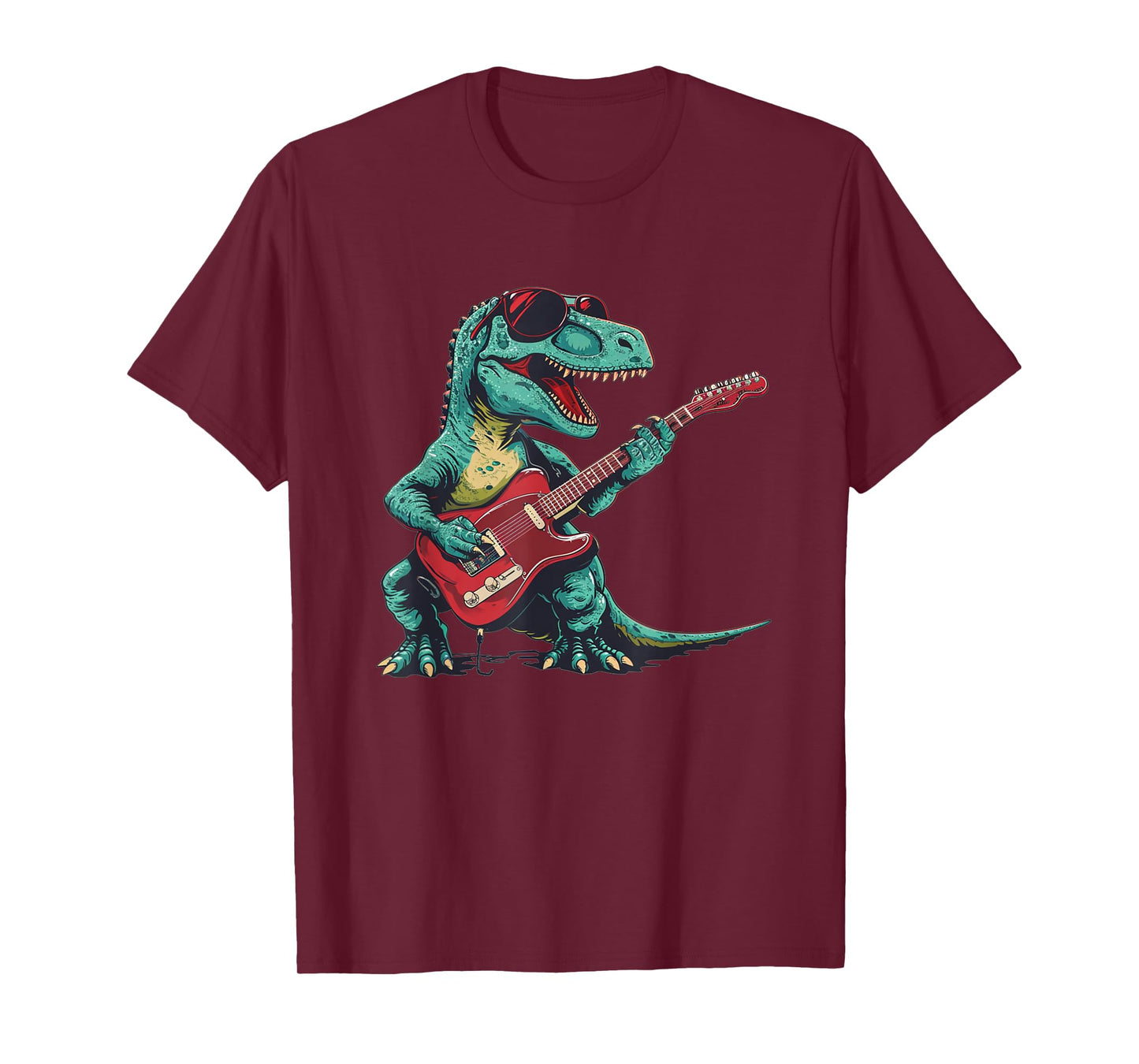 Guitar dinosaur for Jurassic and music lovers T-Shirt